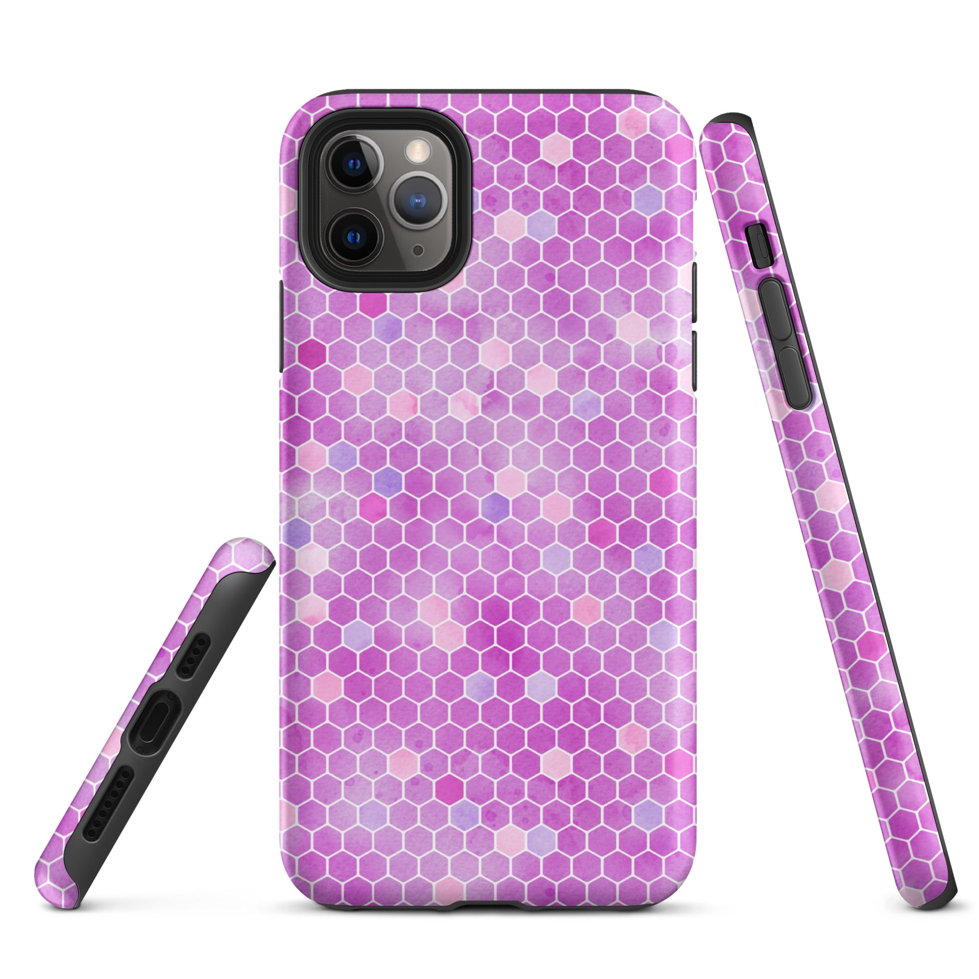 Tough Case for iPhone®- Honeycomb Pink
