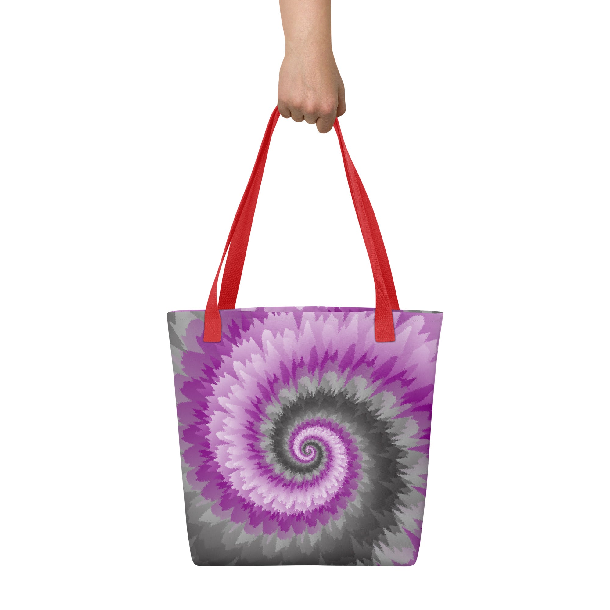 Tote bag-Tie Dye Spiral - Demisexual