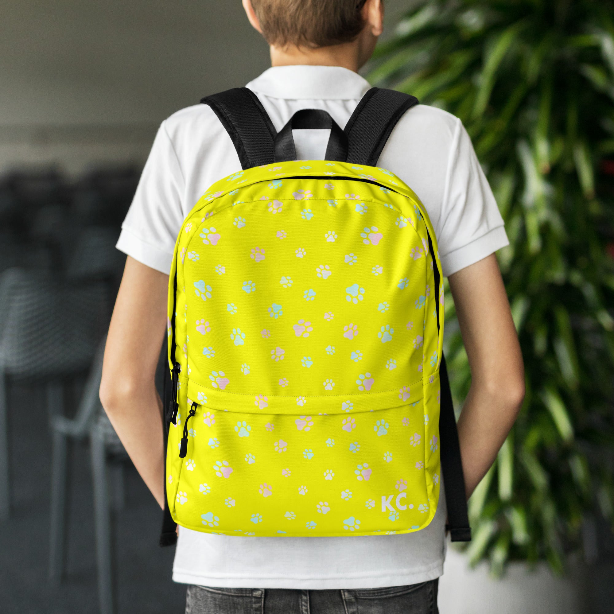 Dog Paws Backpack-Yellow