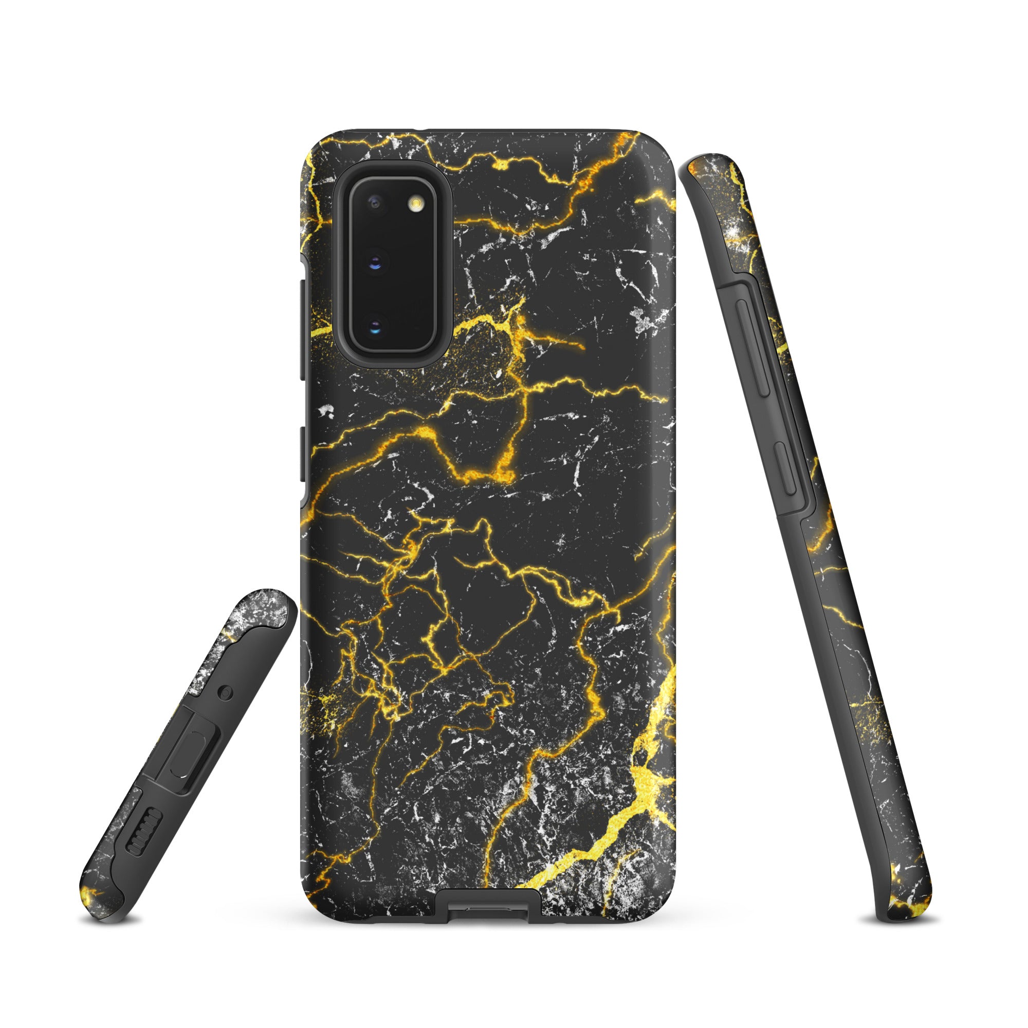 Tough case for Samsung®- Marble Black and Gold