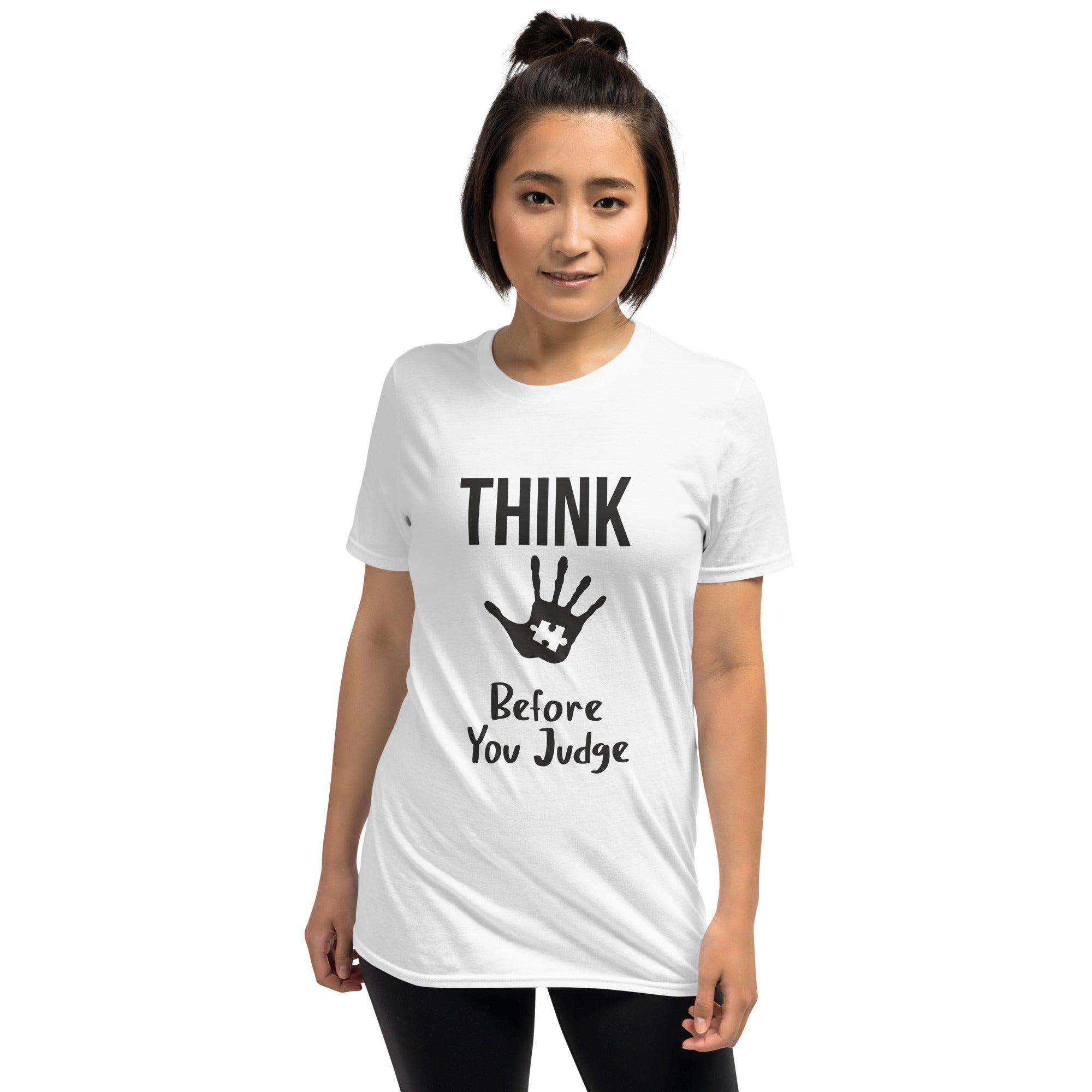 Short-Sleeve Unisex T-Shirt- Think before you judge