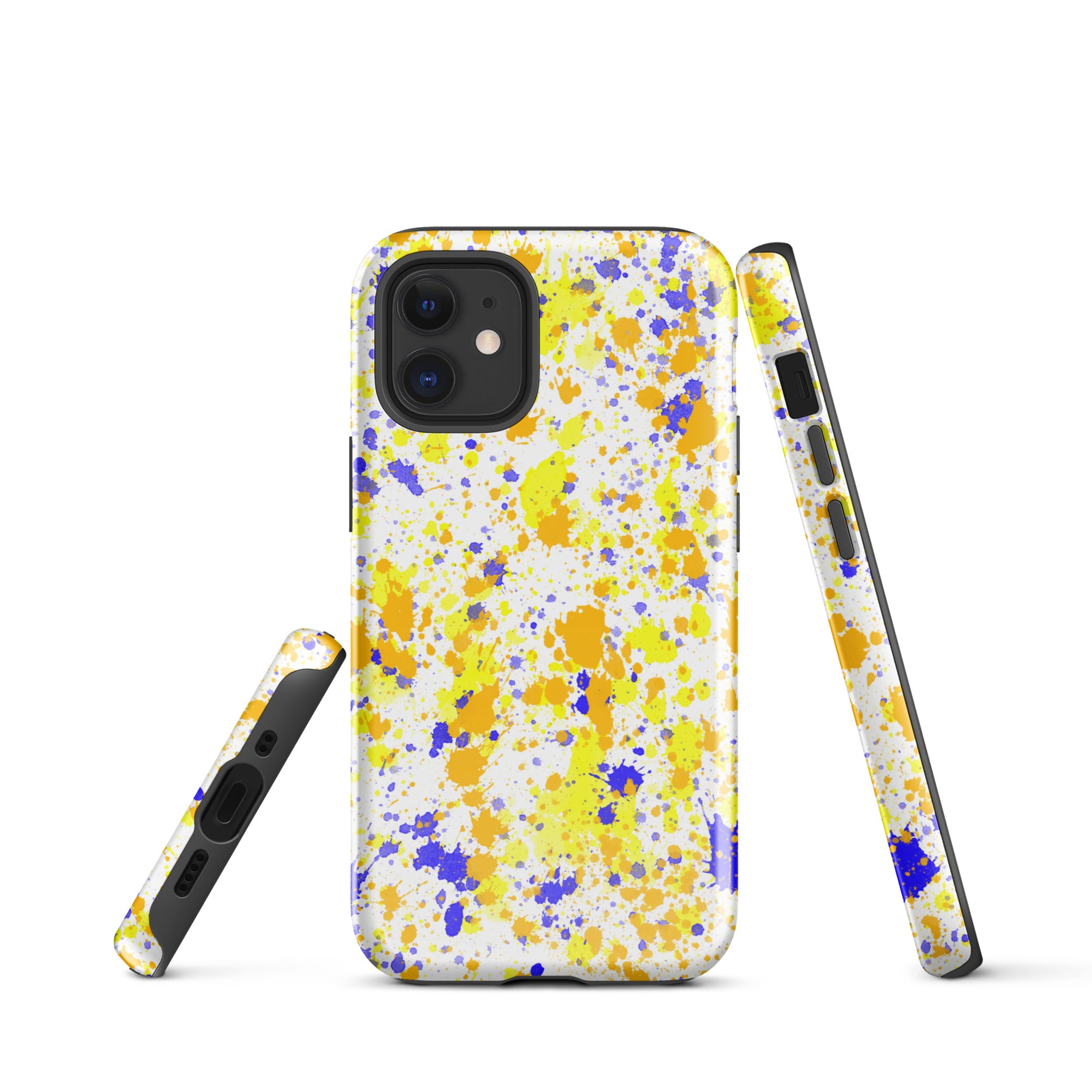 Tough Case for iPhone®- Paint Splatter Yellow