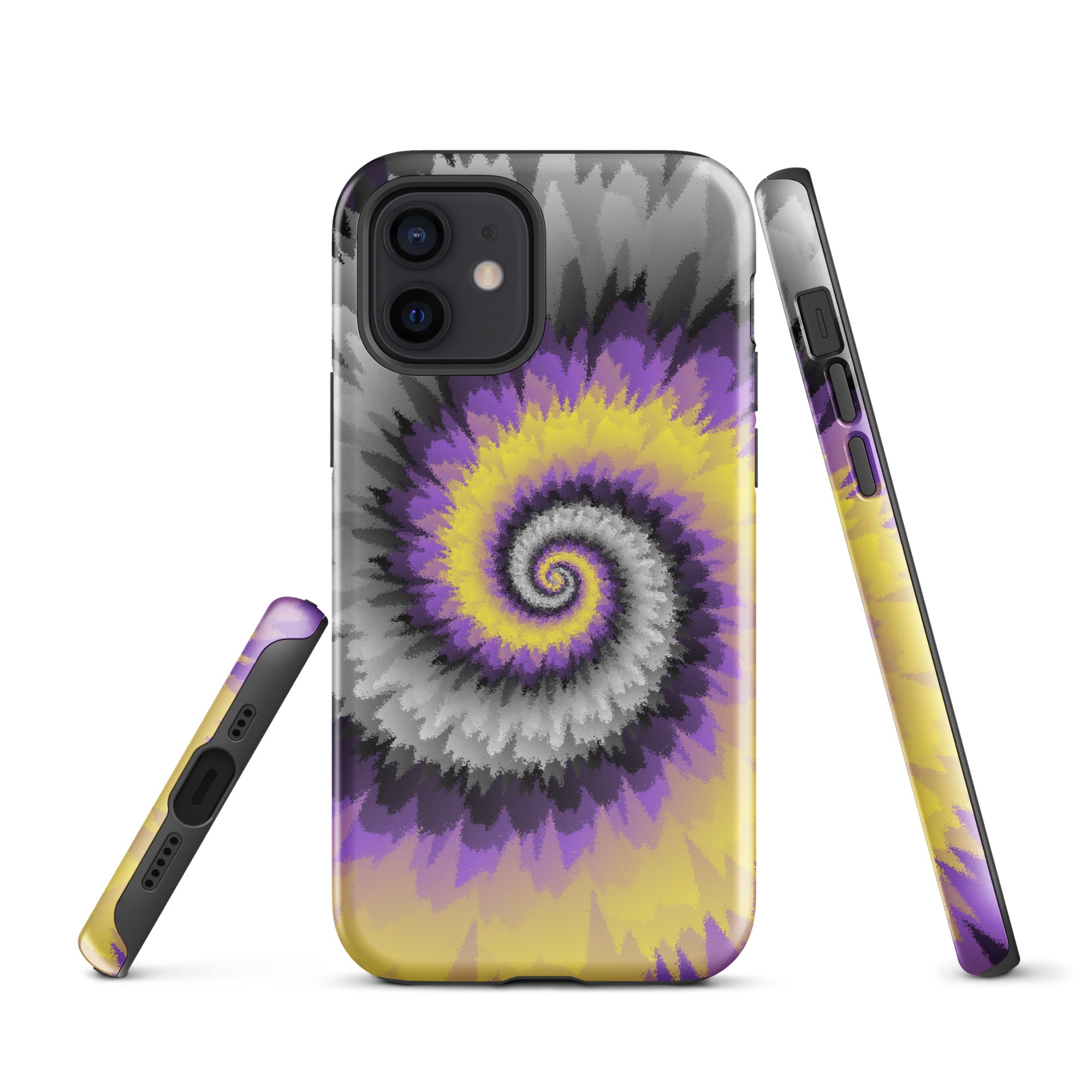 Tough Case for iPhone®-Tie Dye Spiral - Nonbinary