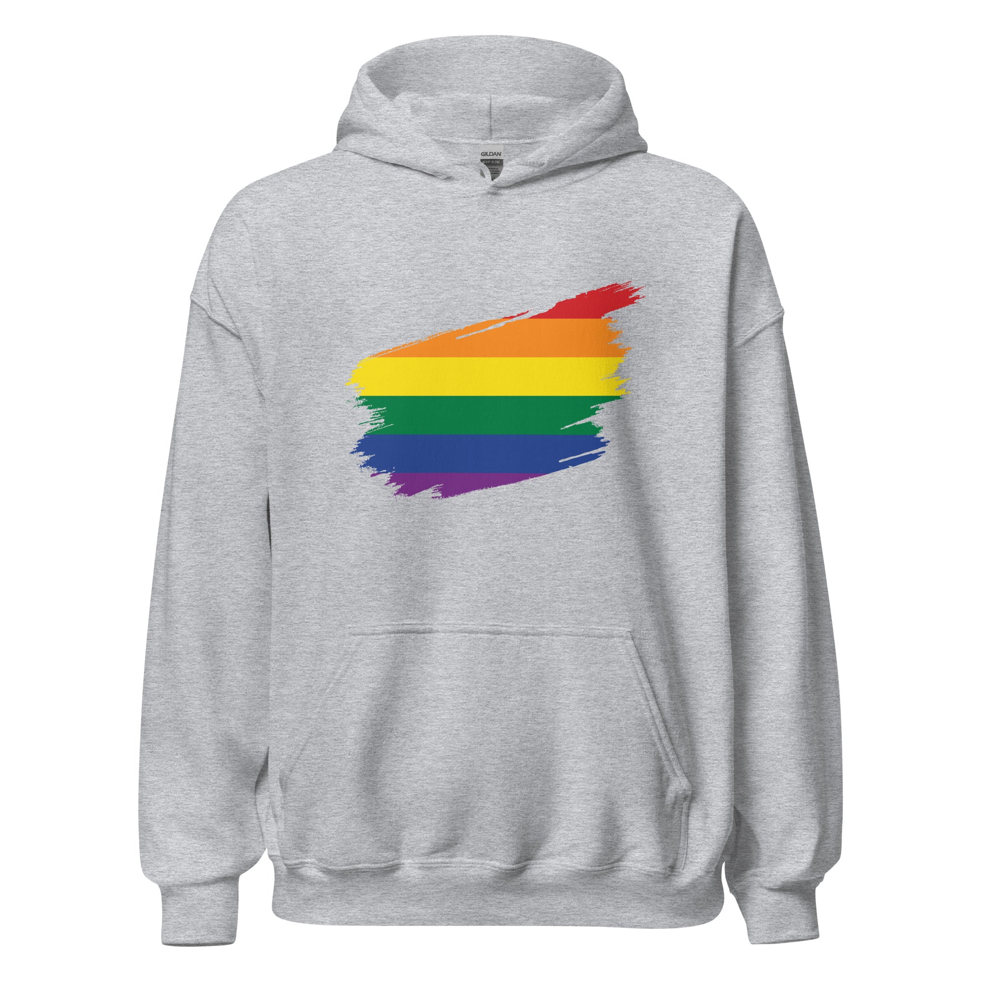 Unisex Hoodie-Pride Rainbow Grunge Flag
