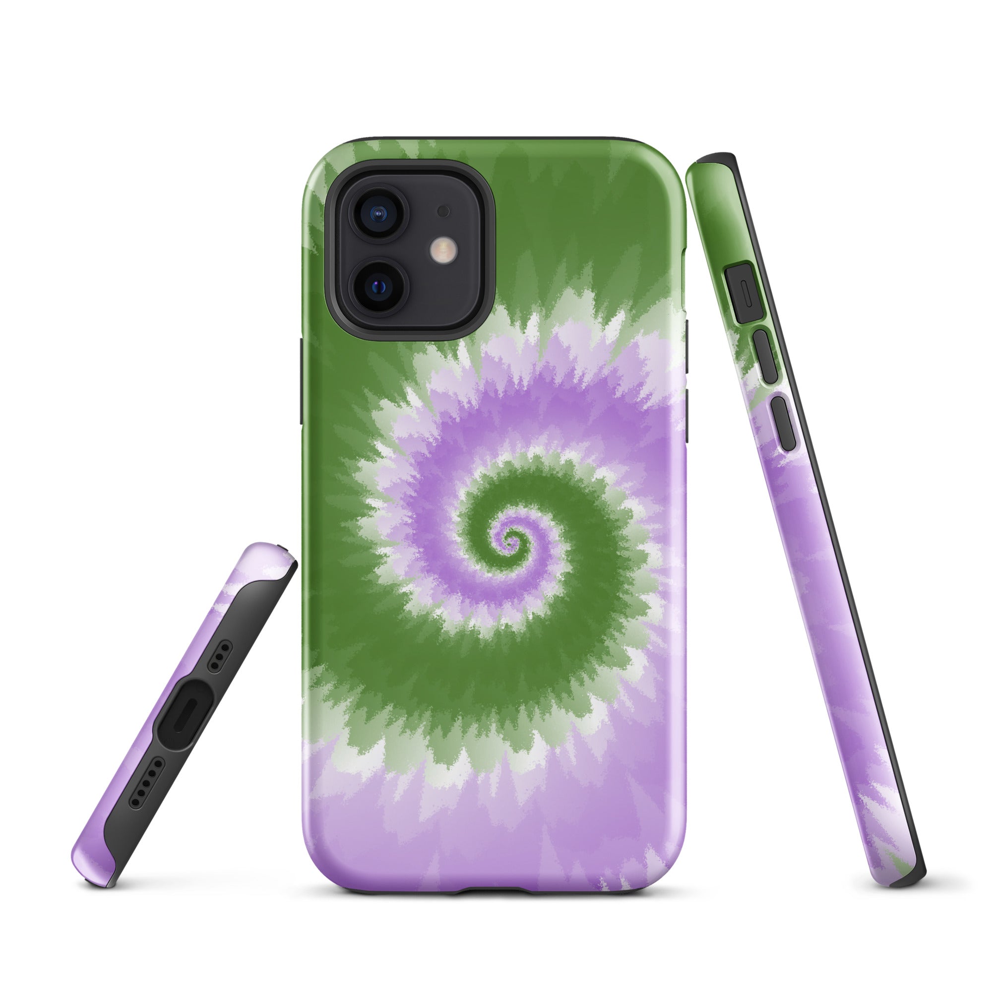 Tough Case for iPhone®-Tie Dye Spiral - Genderqueer