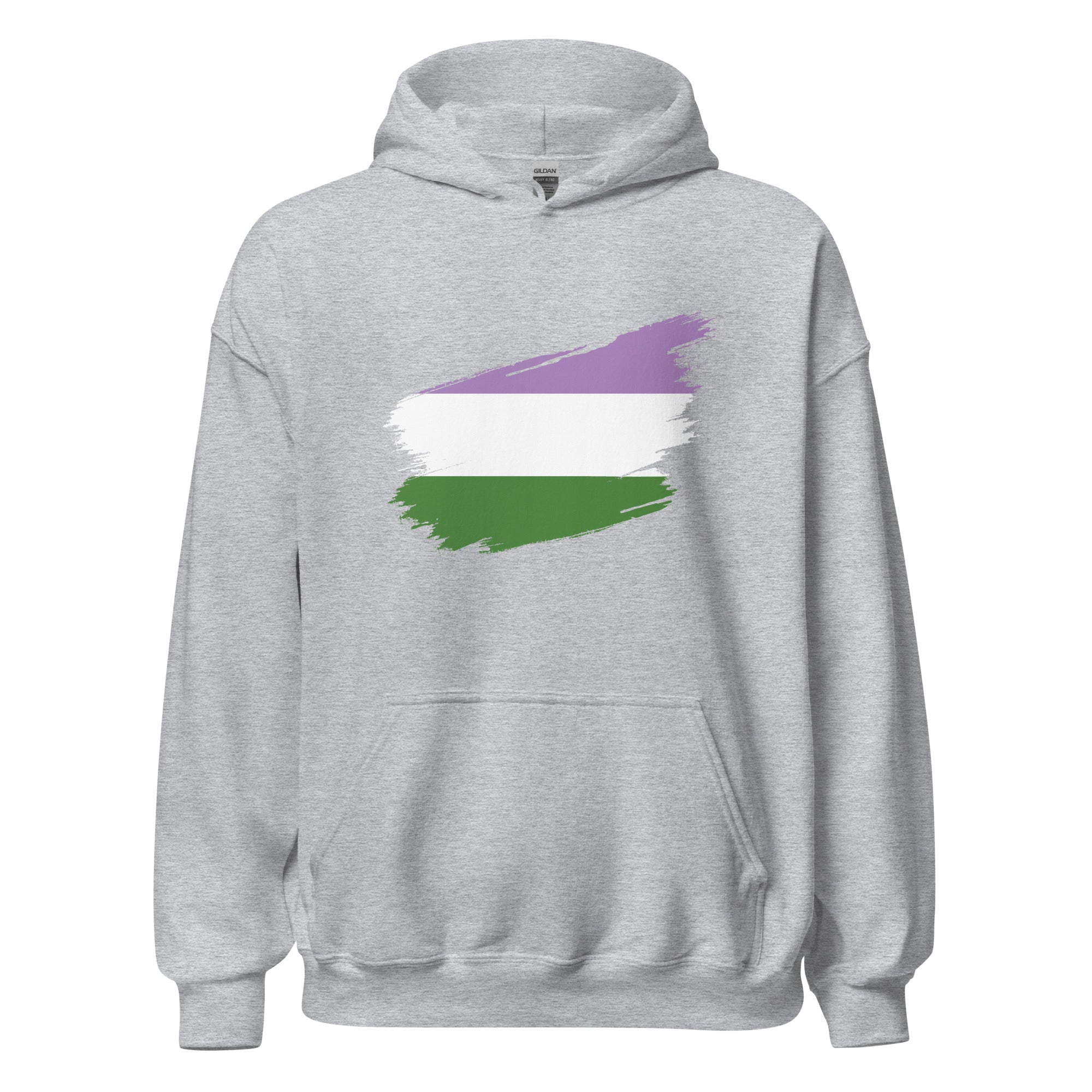 Unisex Hoodie-Genderqueer Grunge Flag