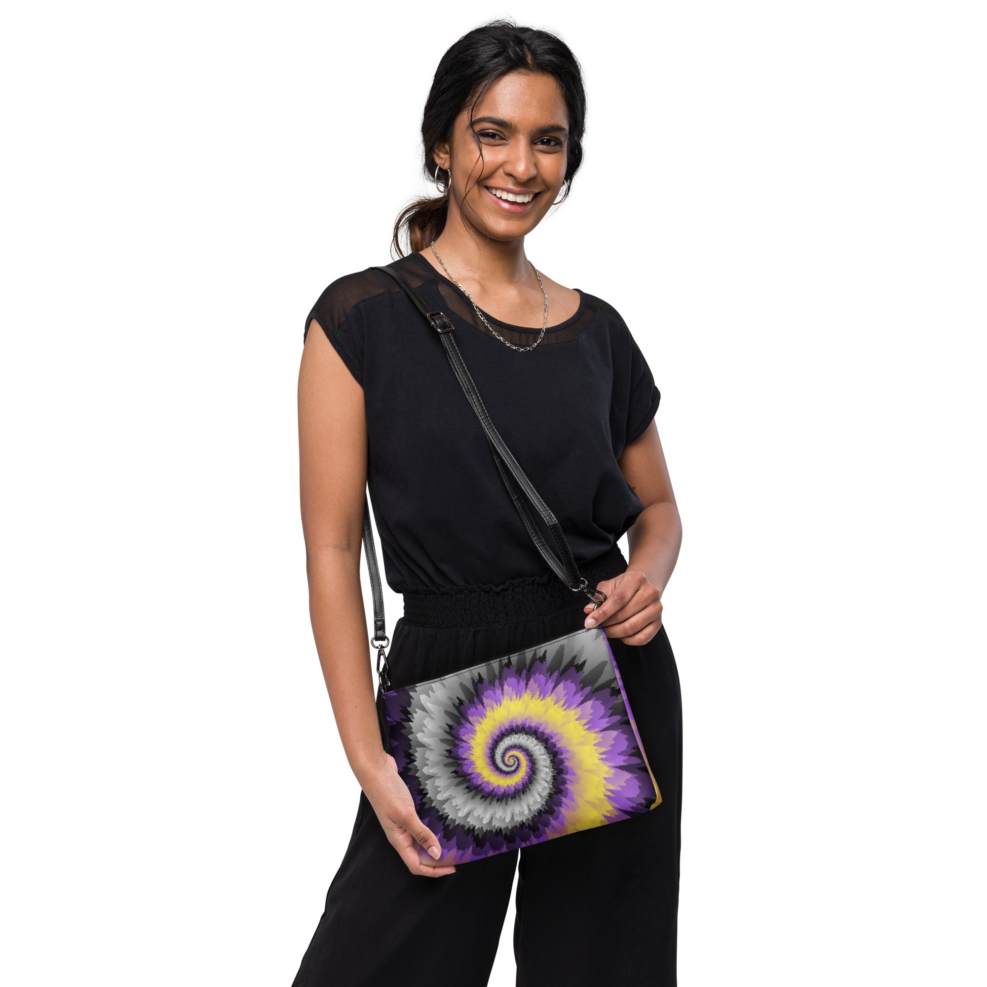 Crossbody bag- Tie Dye Spiral- Nonbinary
