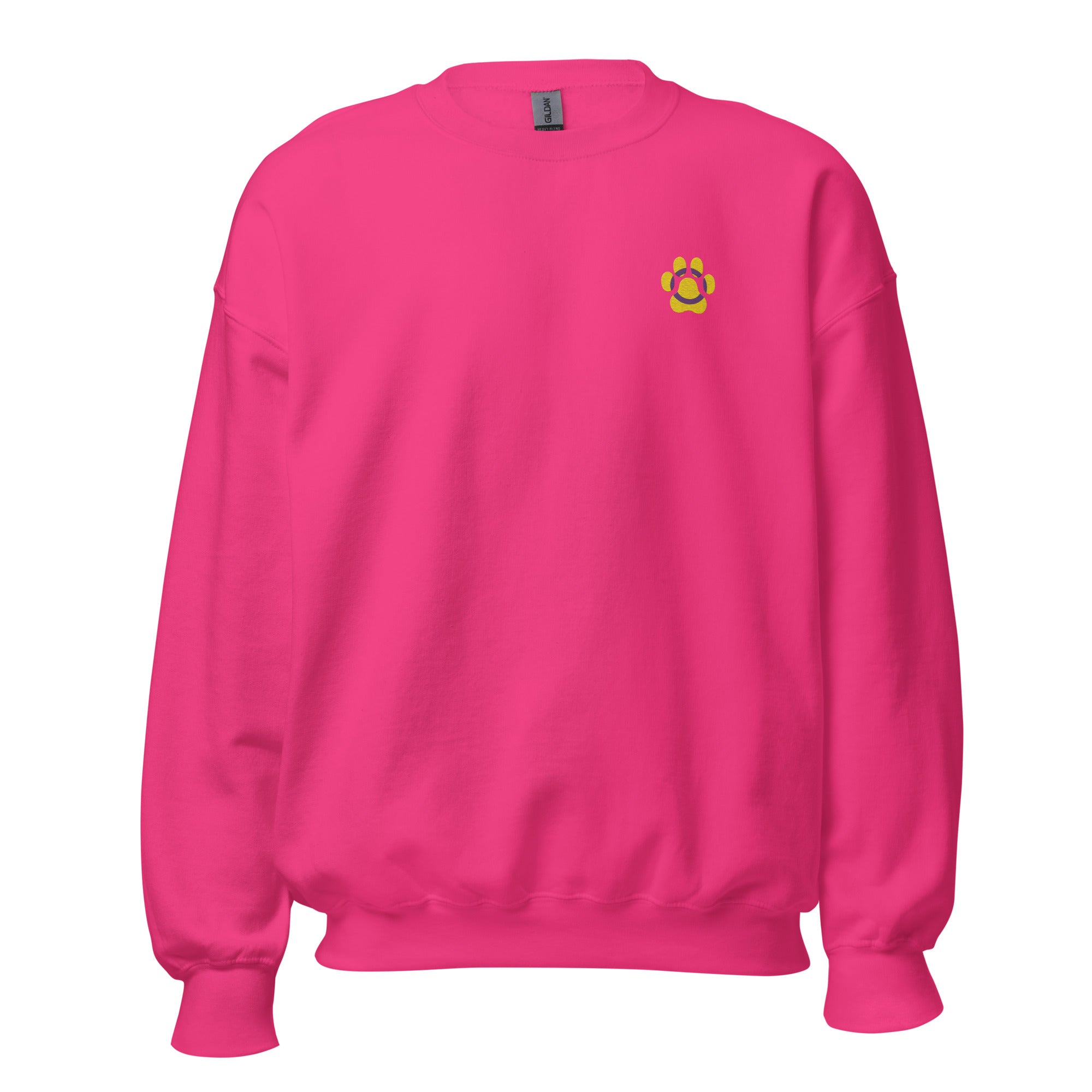 Dog Paw Embroidered Unisex Sweatshirt-Intersex