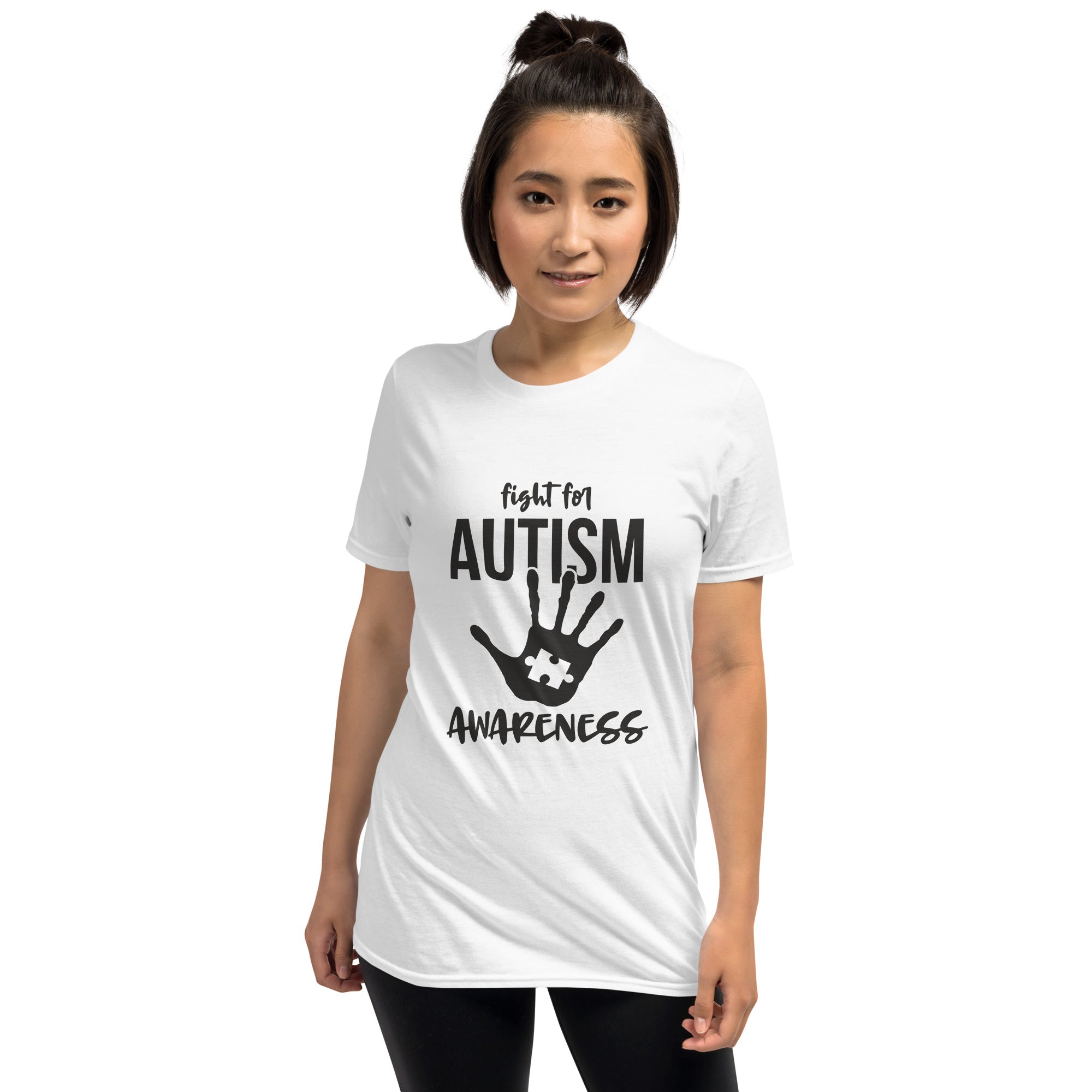 Short-Sleeve Unisex T-Shirt- Fight for autism awareness