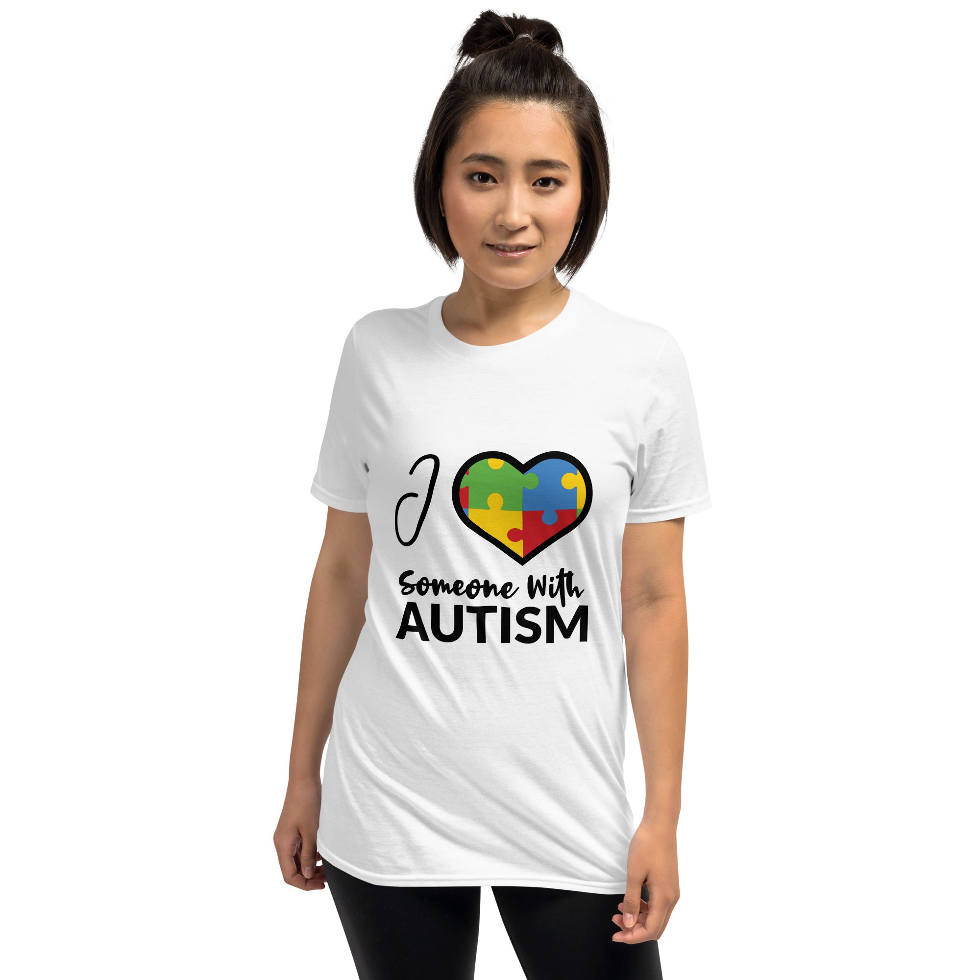 Short-Sleeve Unisex T-Shirt- I Love Someone With Autism