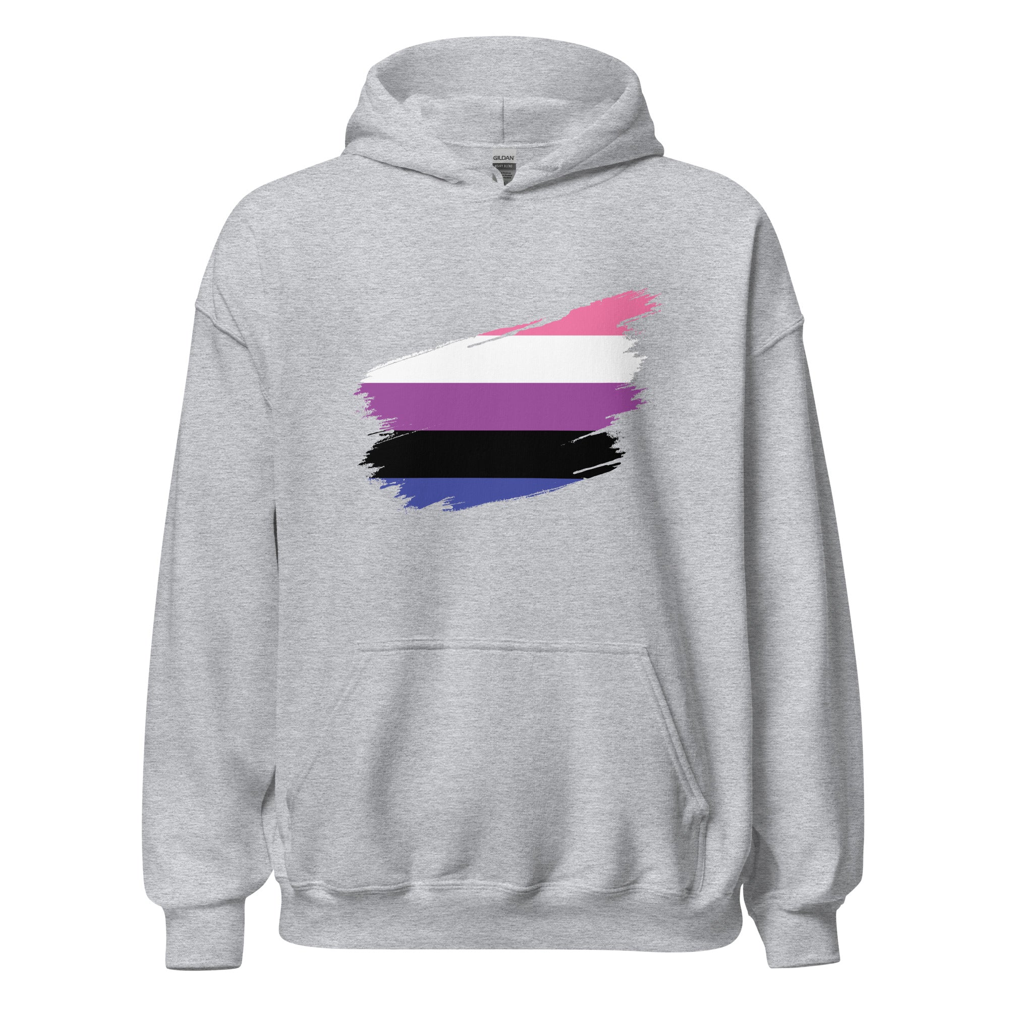 Unisex Hoodie-Genderfluid Grunge Flag