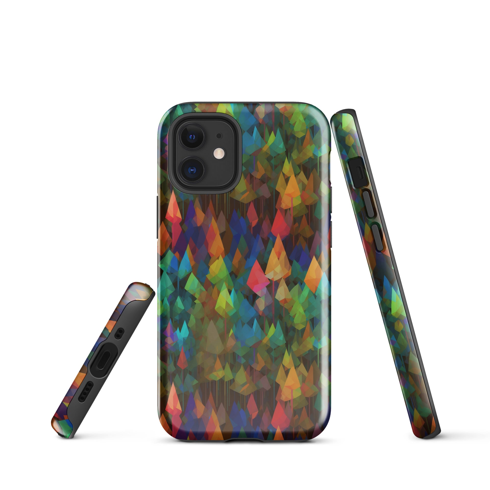 Tough Case for iPhone®- Rainbow Forest Pattern II