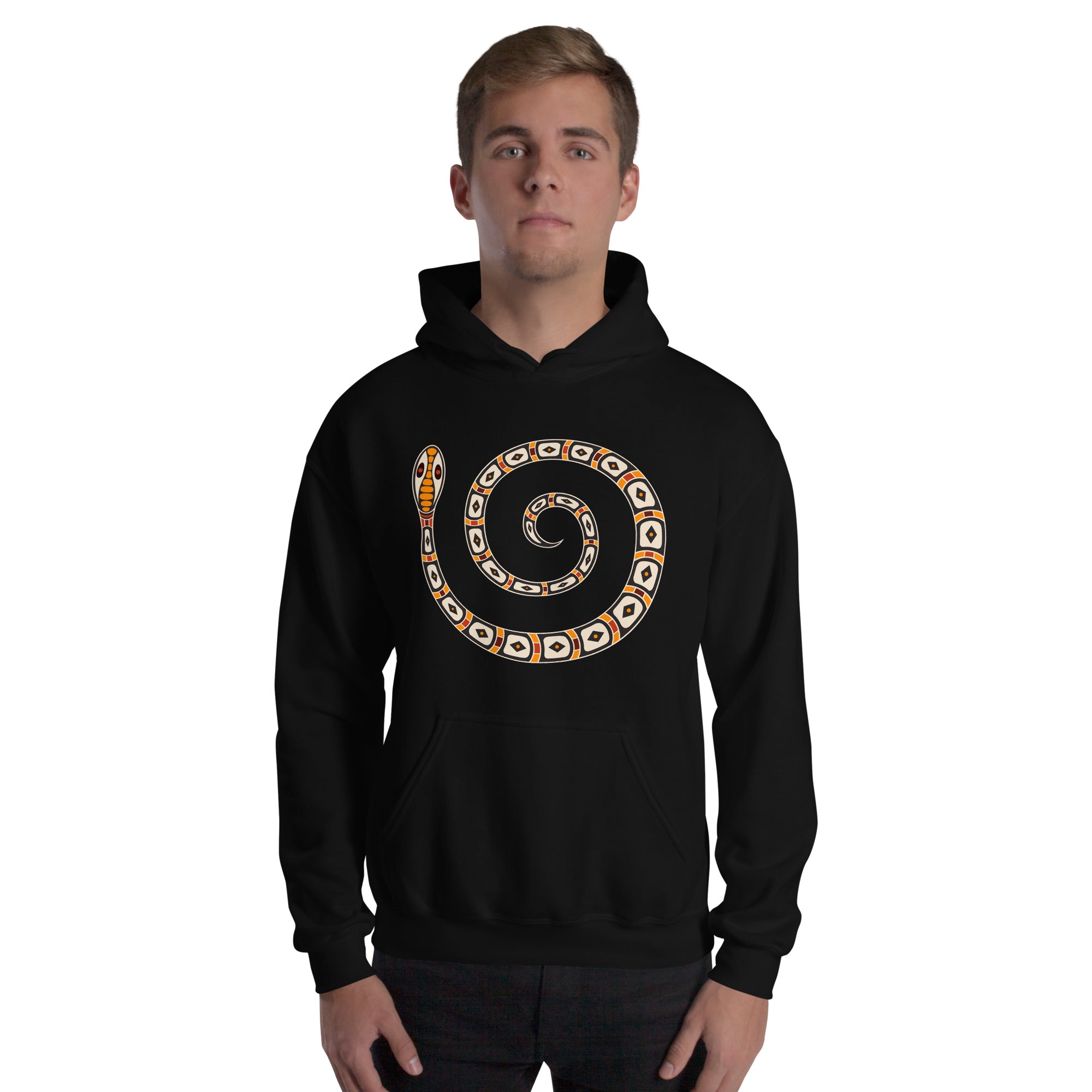Unisex Hoodie- Australian Tribal Figure Snake