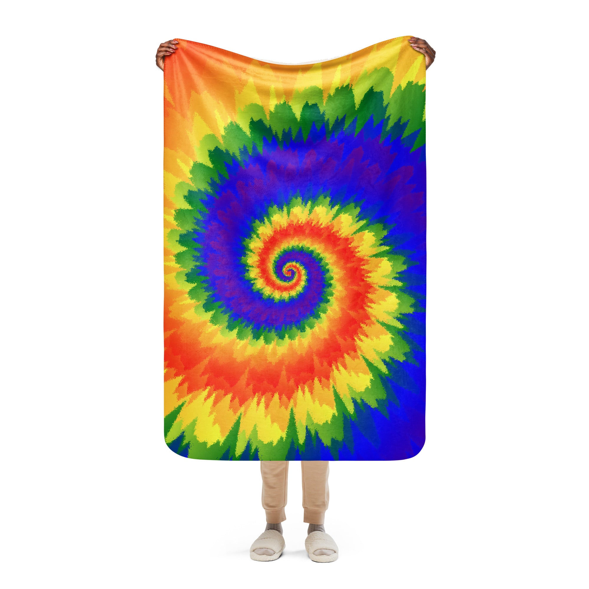 Sherpa blanket- Tie Dye Spiral-LGBTQ