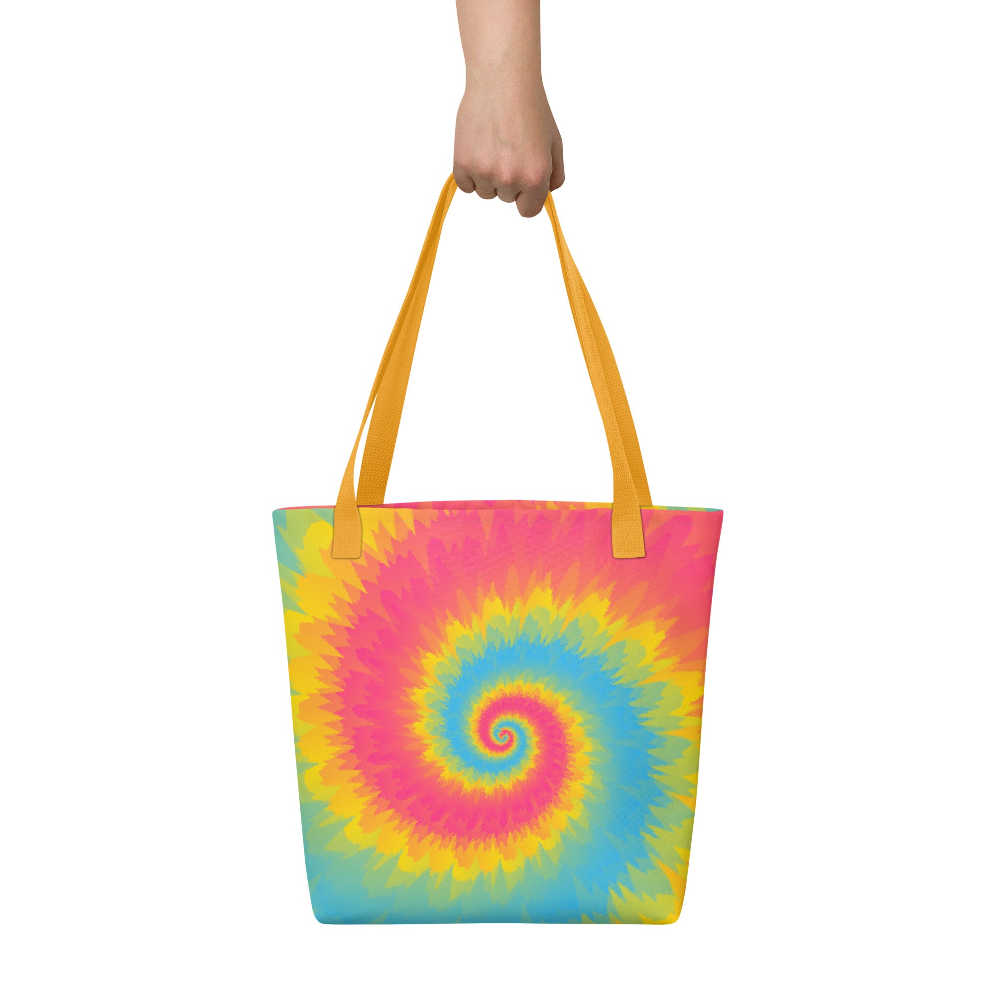 Tote bag-Tie Dye Spiral - Pansexual