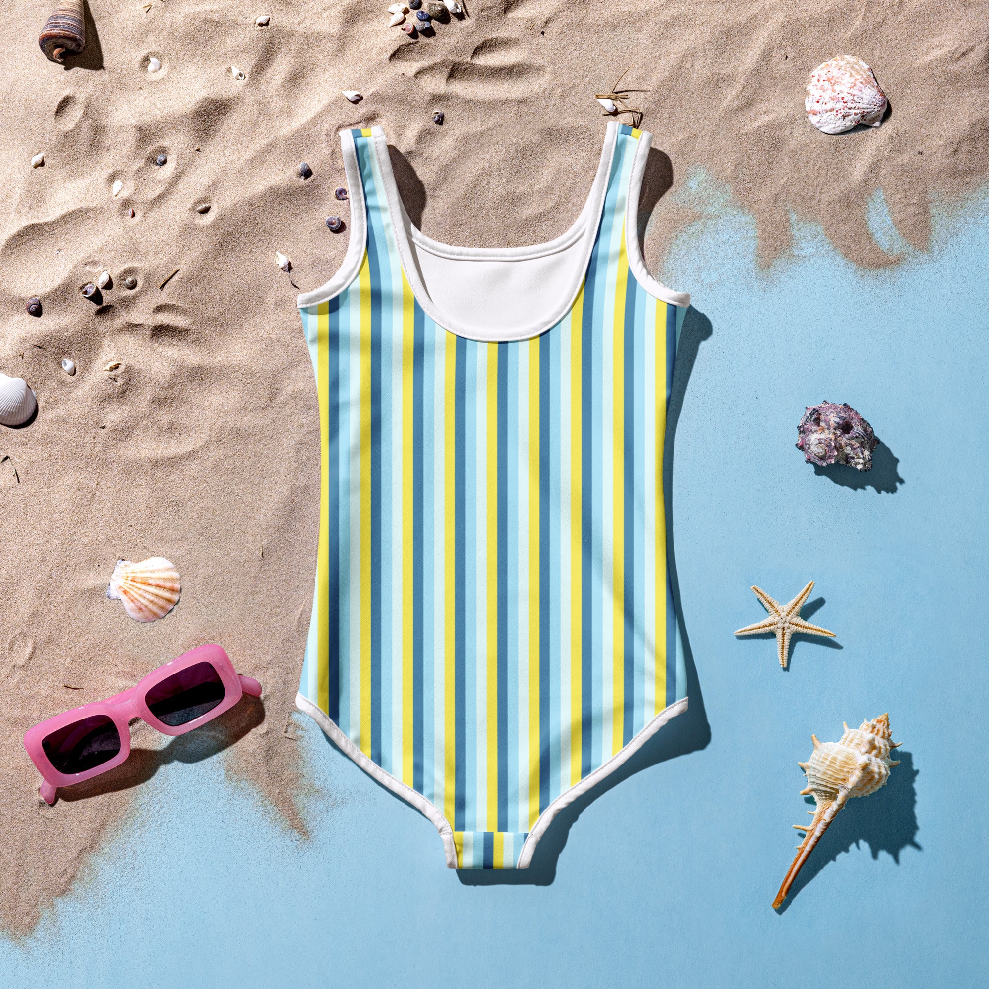 Colorful Striped Kids Swimsuit I