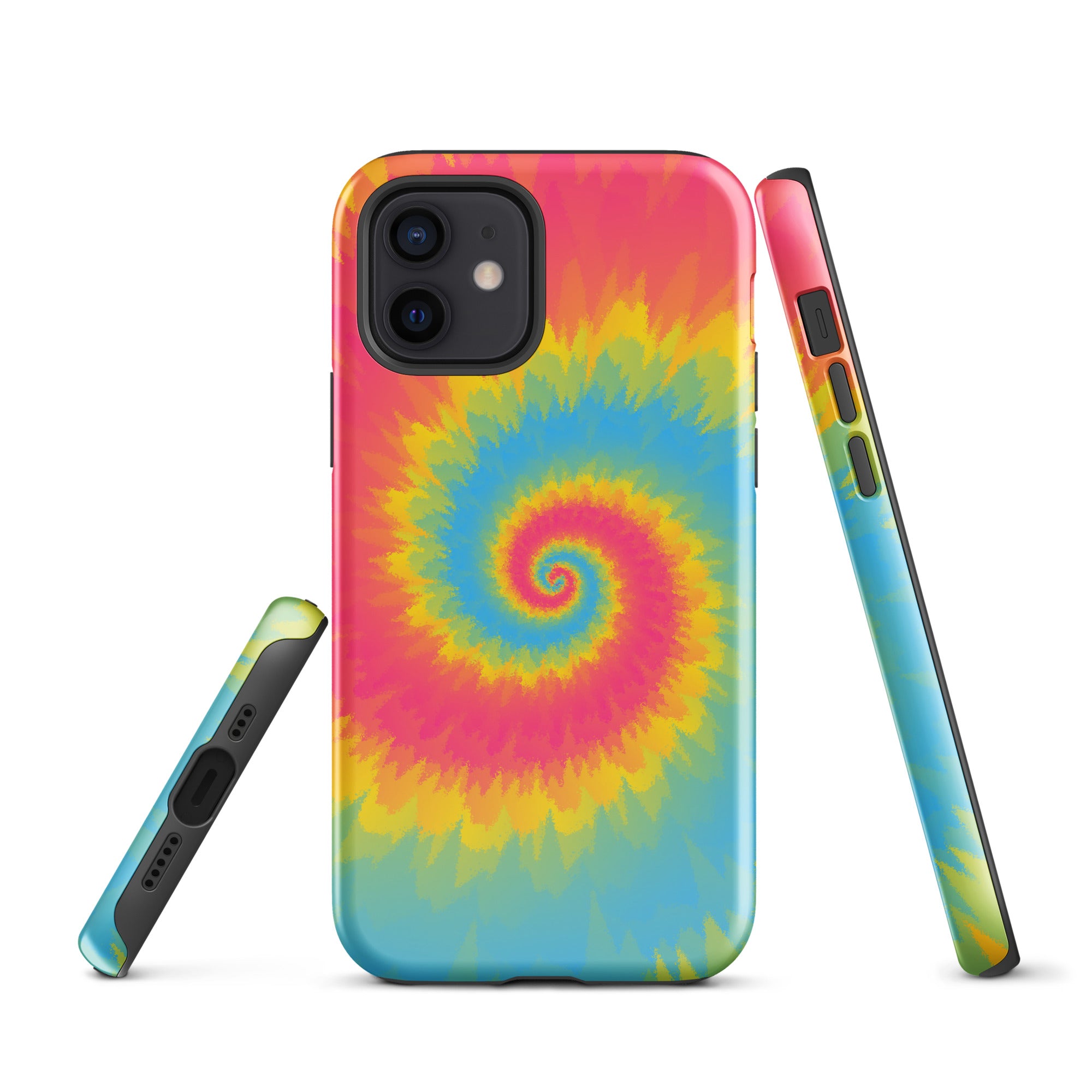 Tough Case for iPhone®-Tie Dye Spiral - Pansexual