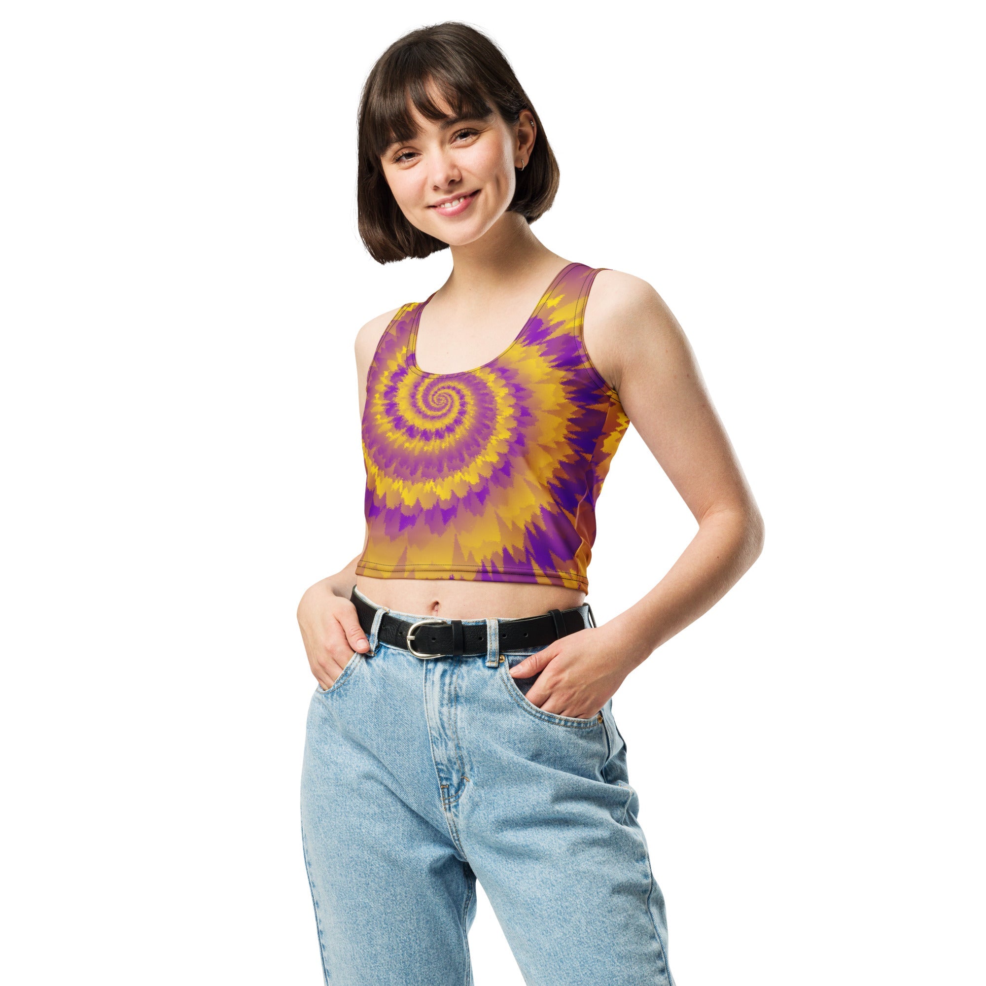 Crop Top-Tie Dye Spiral - Intersex