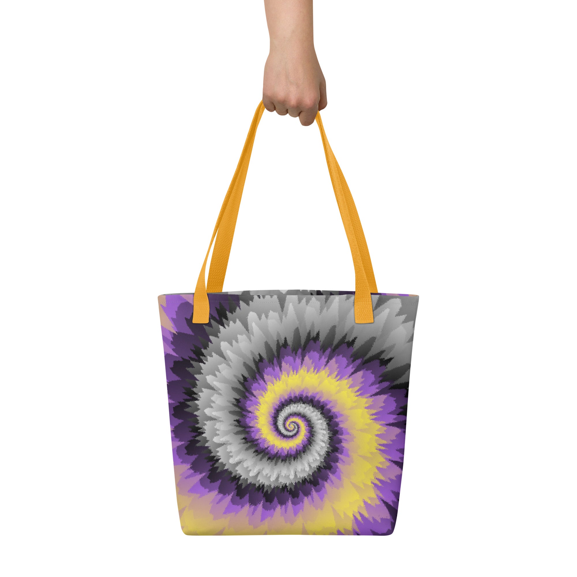 Tote bag-Tie Dye Spiral - Nonbinary