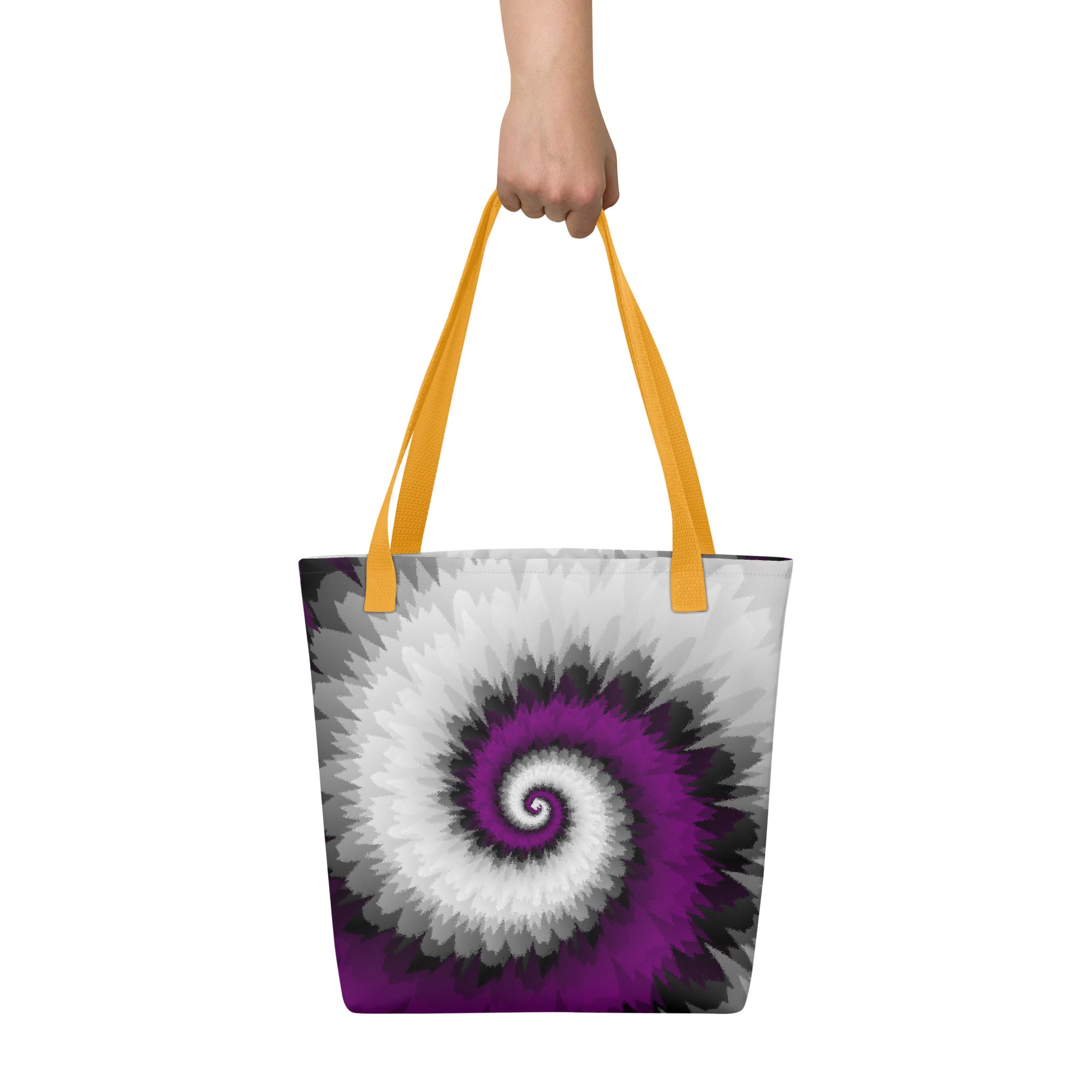 Tote bag-Tie Dye Spiral - Asexual