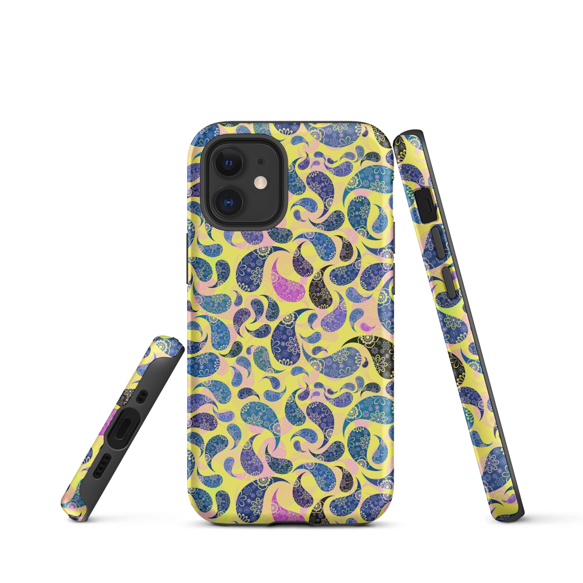 Tough Case for iPhone®- Paisley Dark Yellow