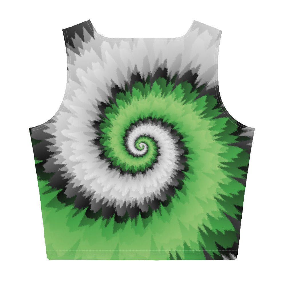 Crop Top-Tie Dye Spiral - Aromantic