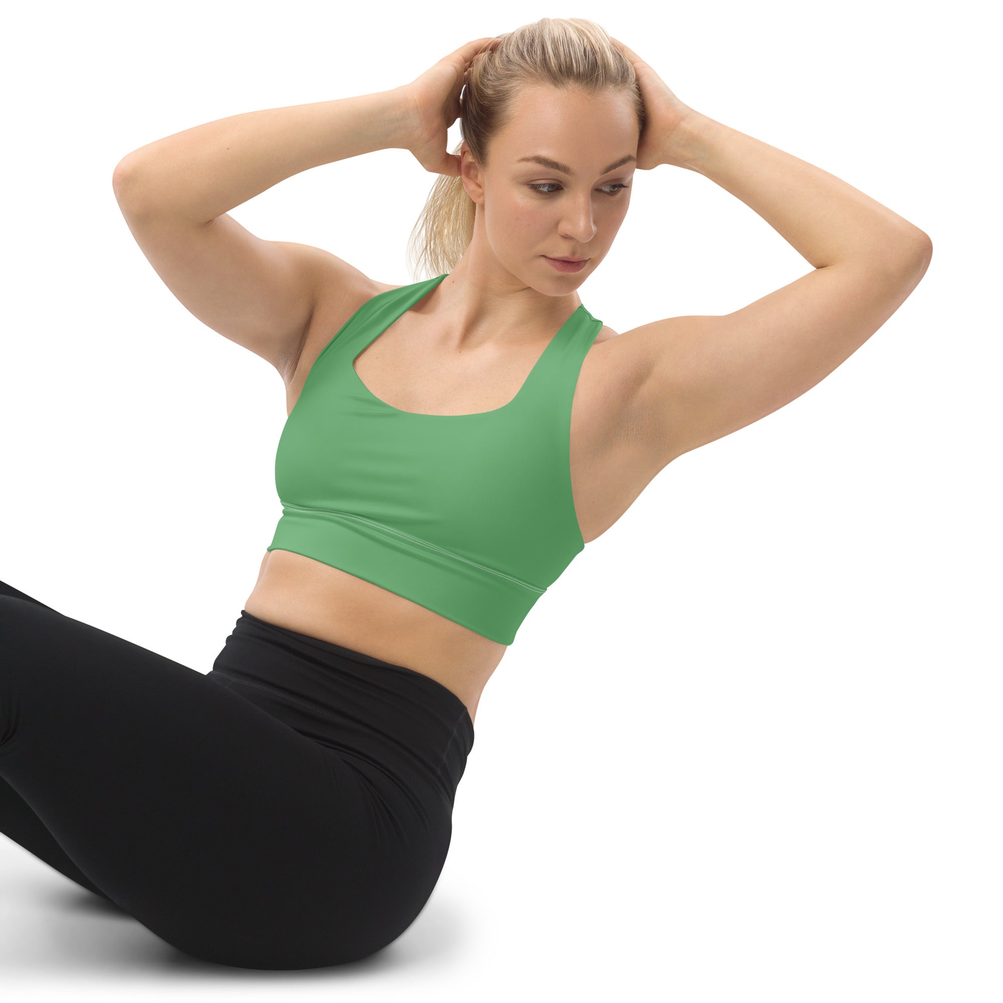 Longline sports bra- Bay Leaf