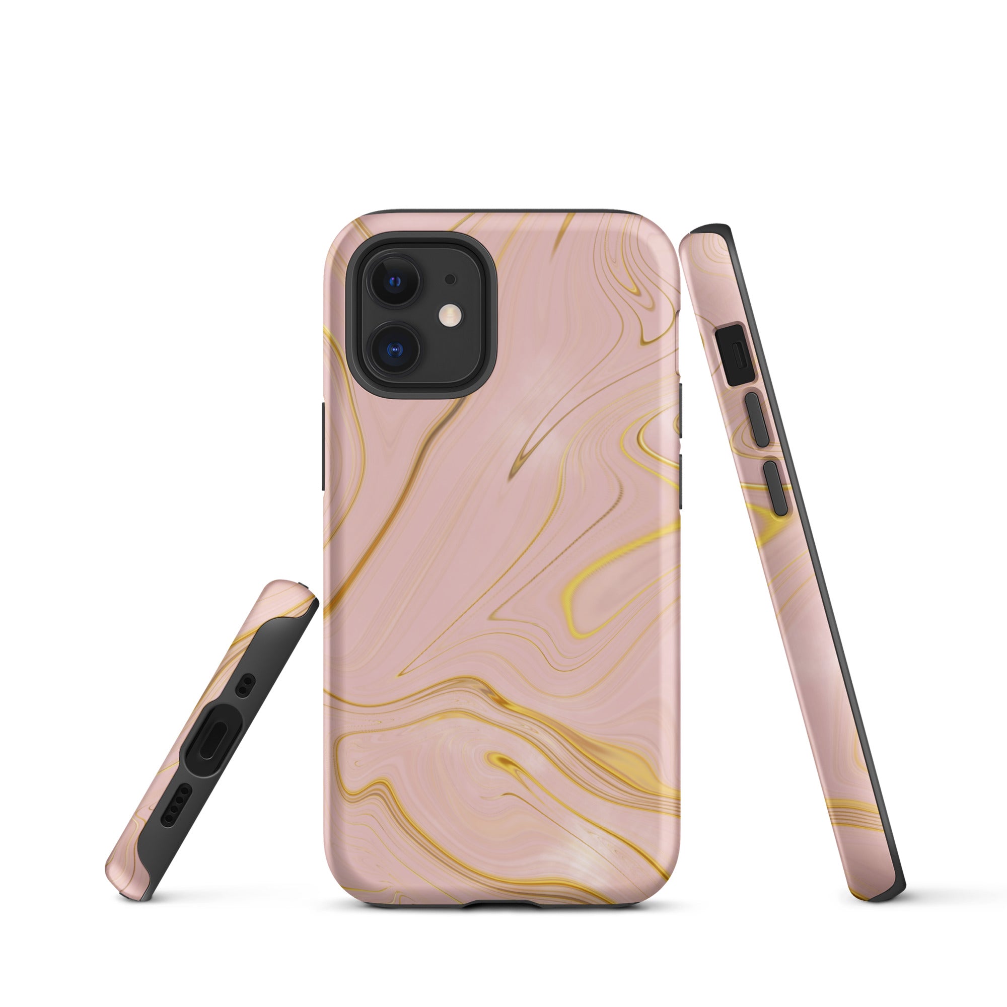 Tough Case for iPhone®- Liquid Gold Marble Pink