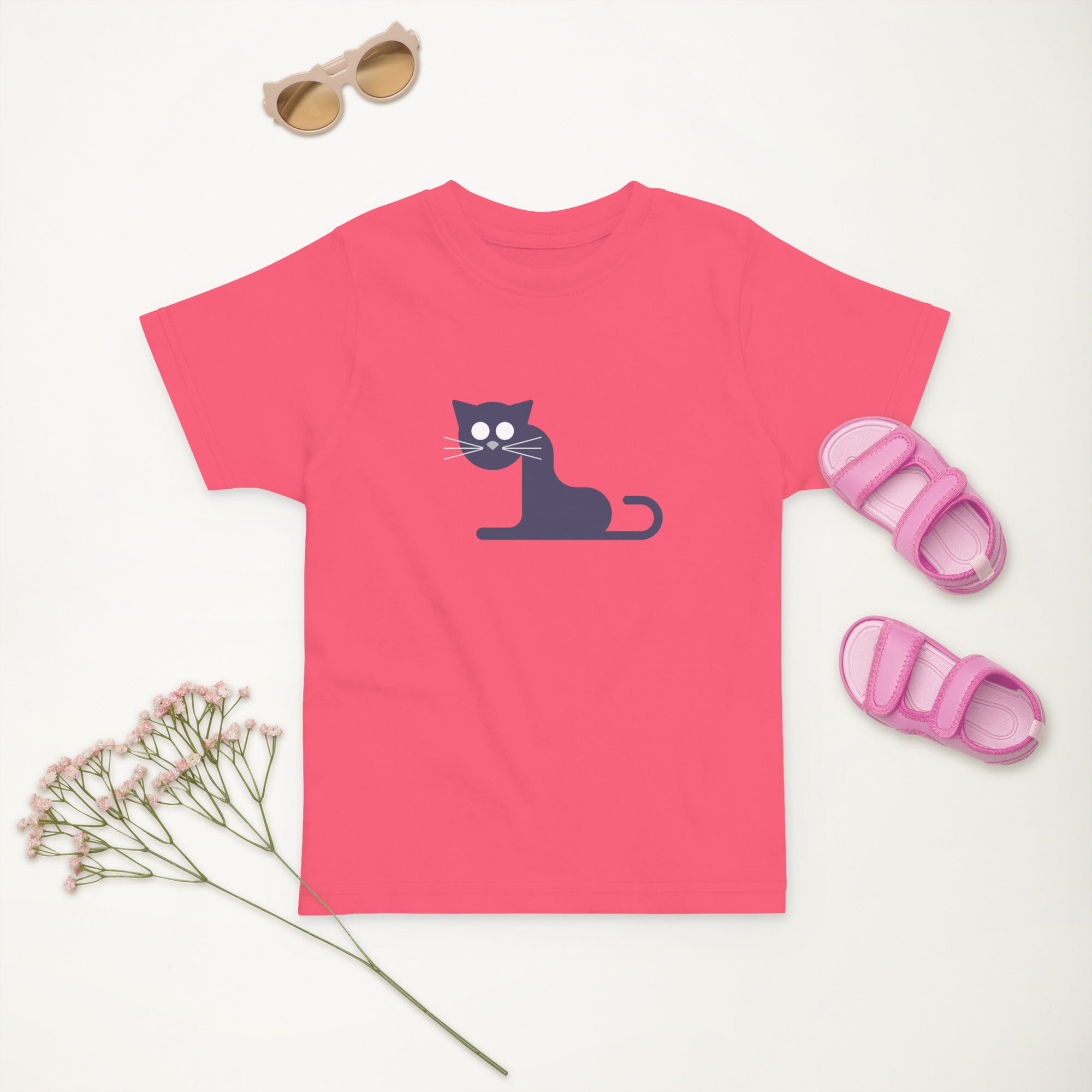 Toddler jersey t-shirt-Kitty