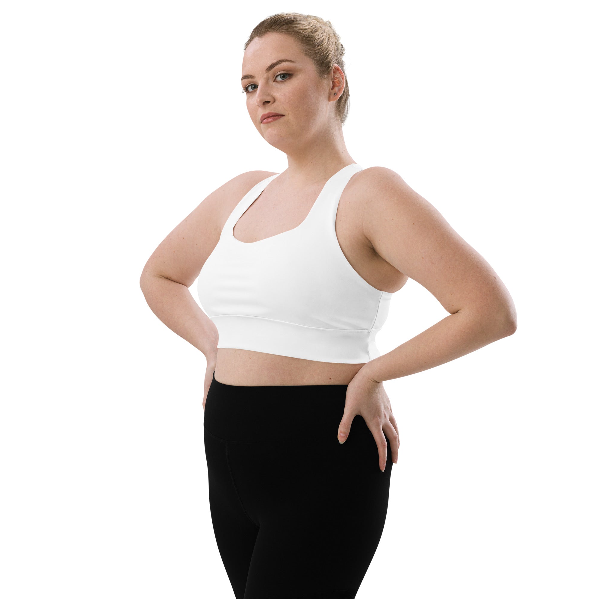 Longline sports bra- White