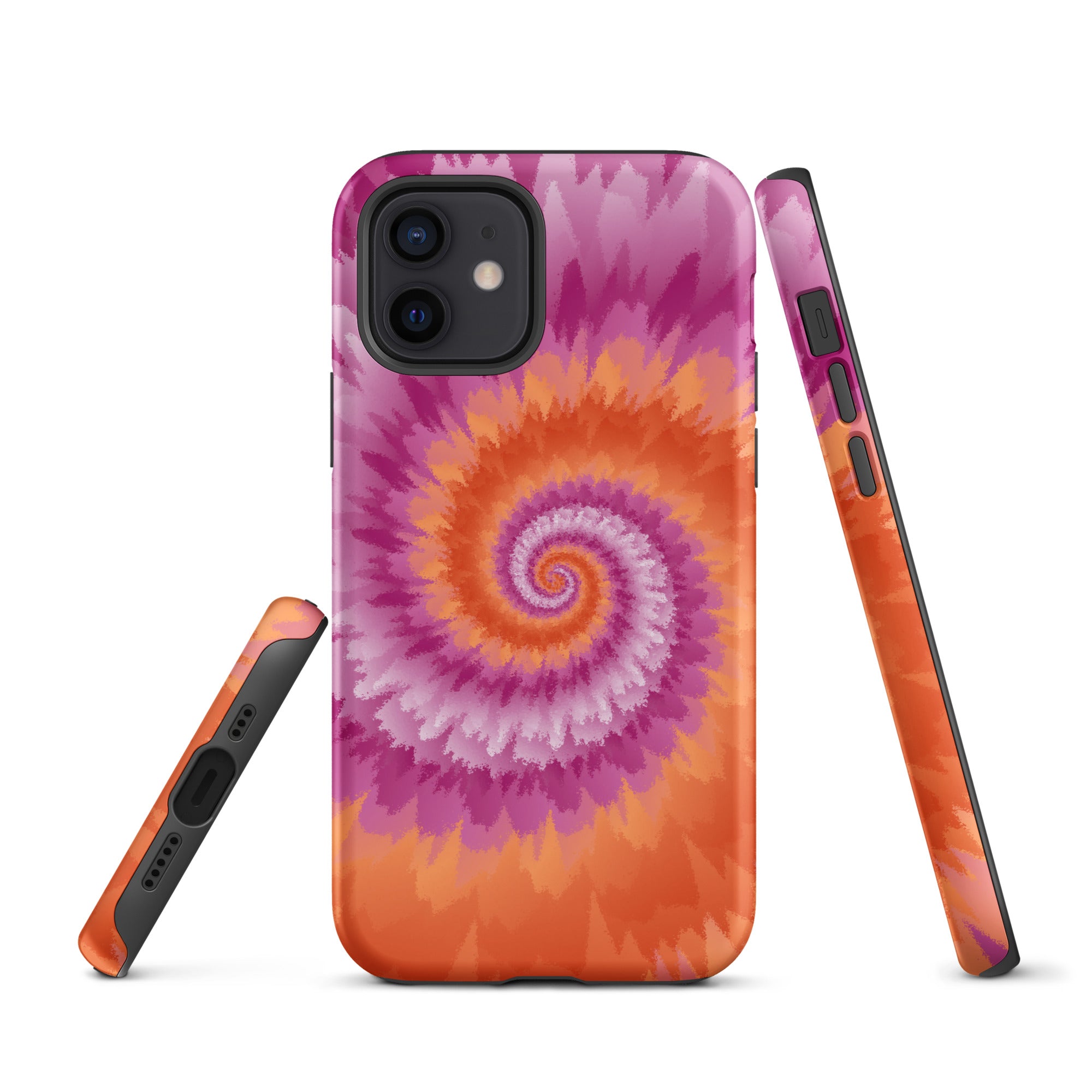 Tough Case for iPhone®-Tie Dye Spiral - Lesbian