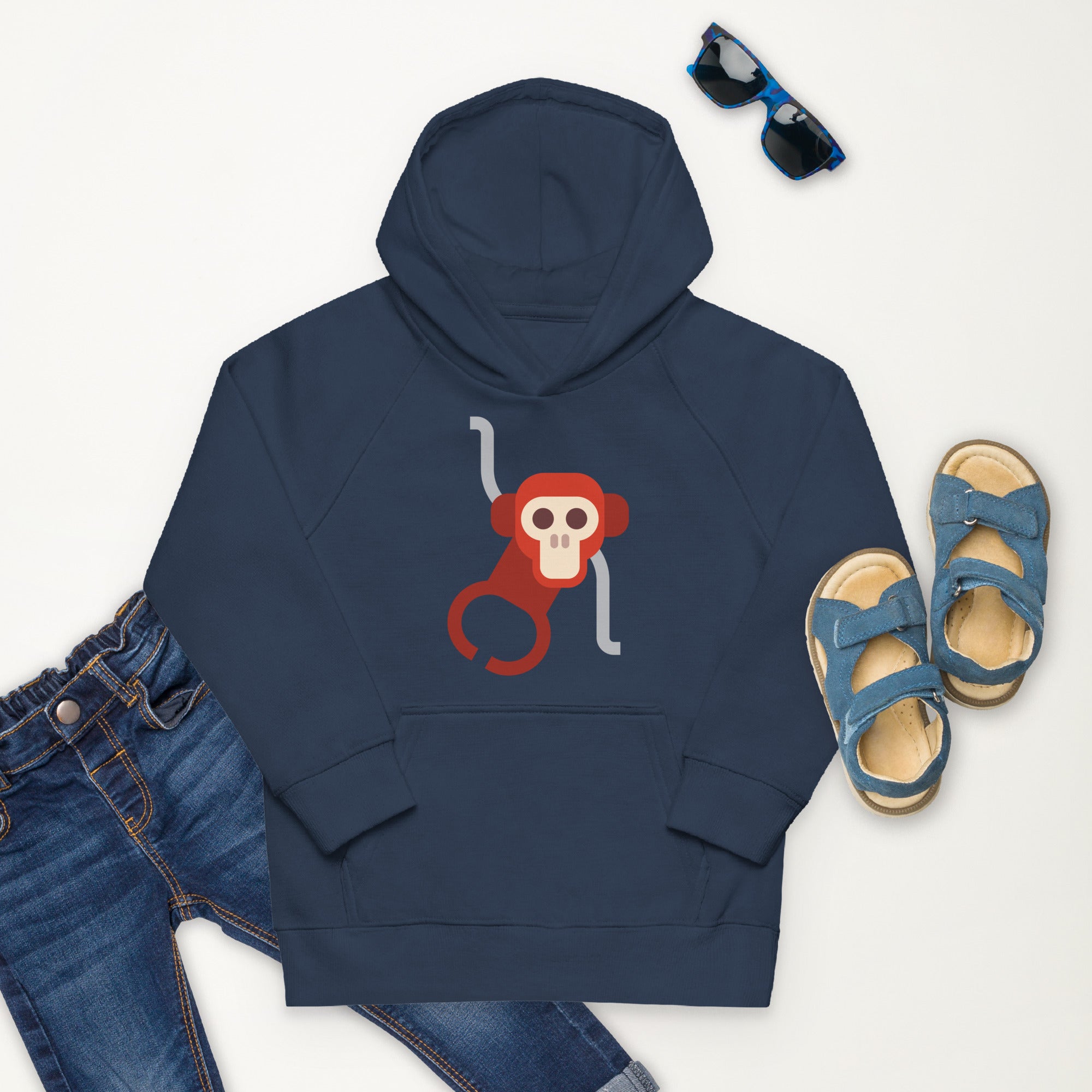 Kids eco hoodie-Monkey II
