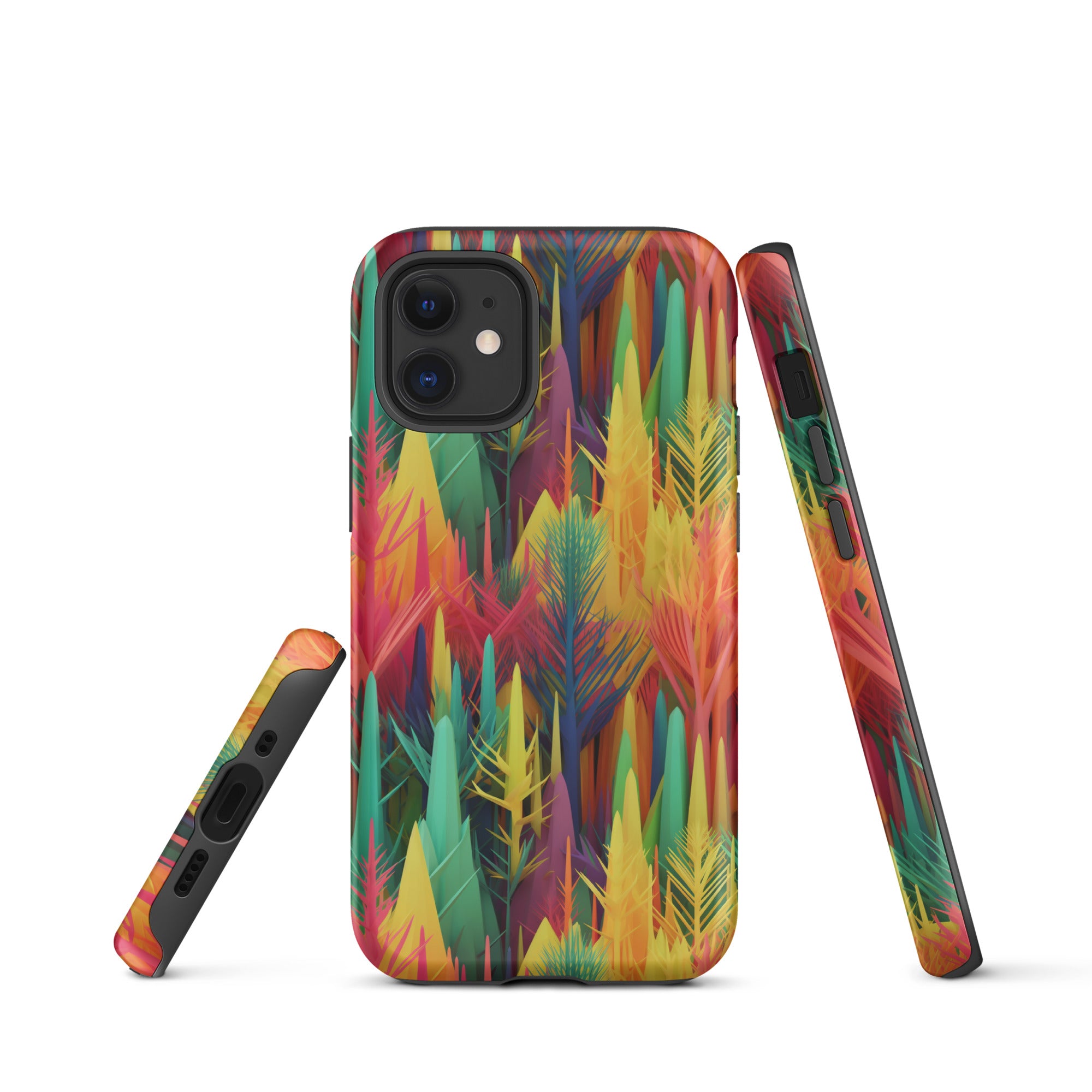 Tough Case for iPhone®- Rainbow Forest Pattern I