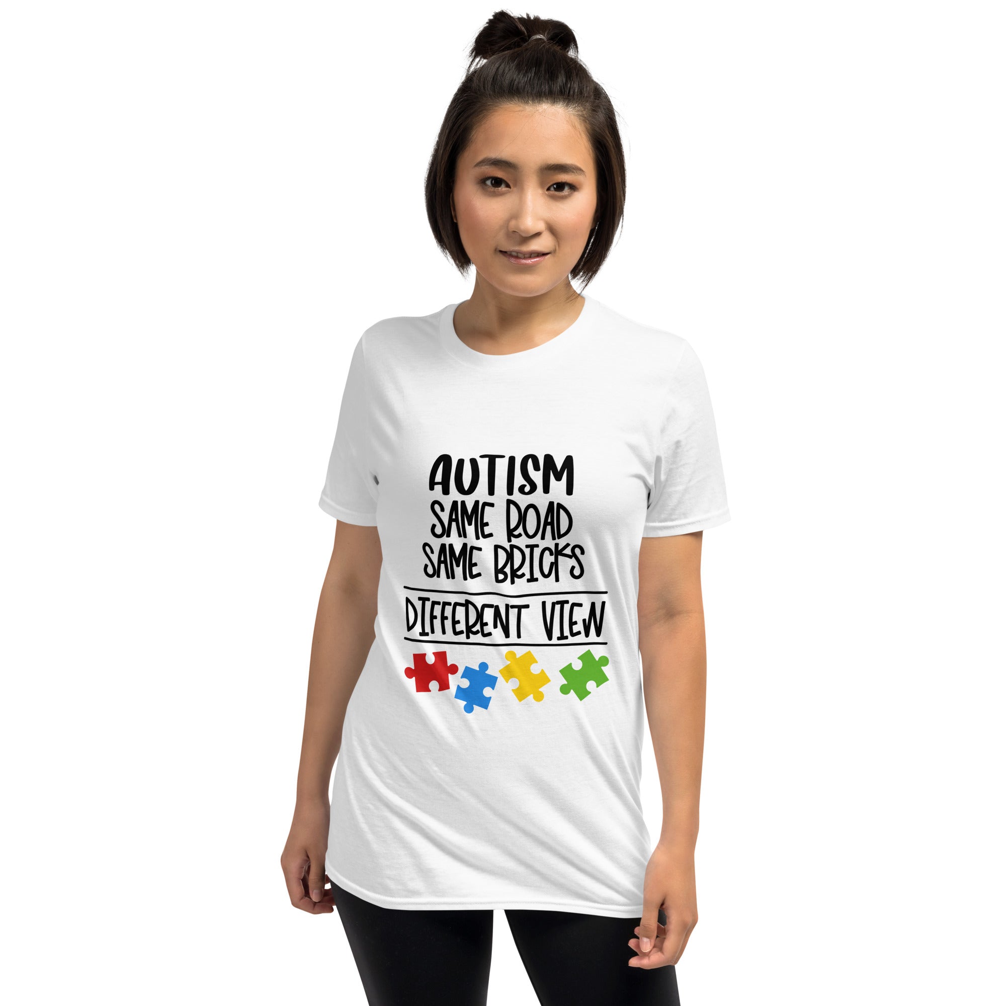 Short-Sleeve Unisex T-Shirt- Autism Same Road
