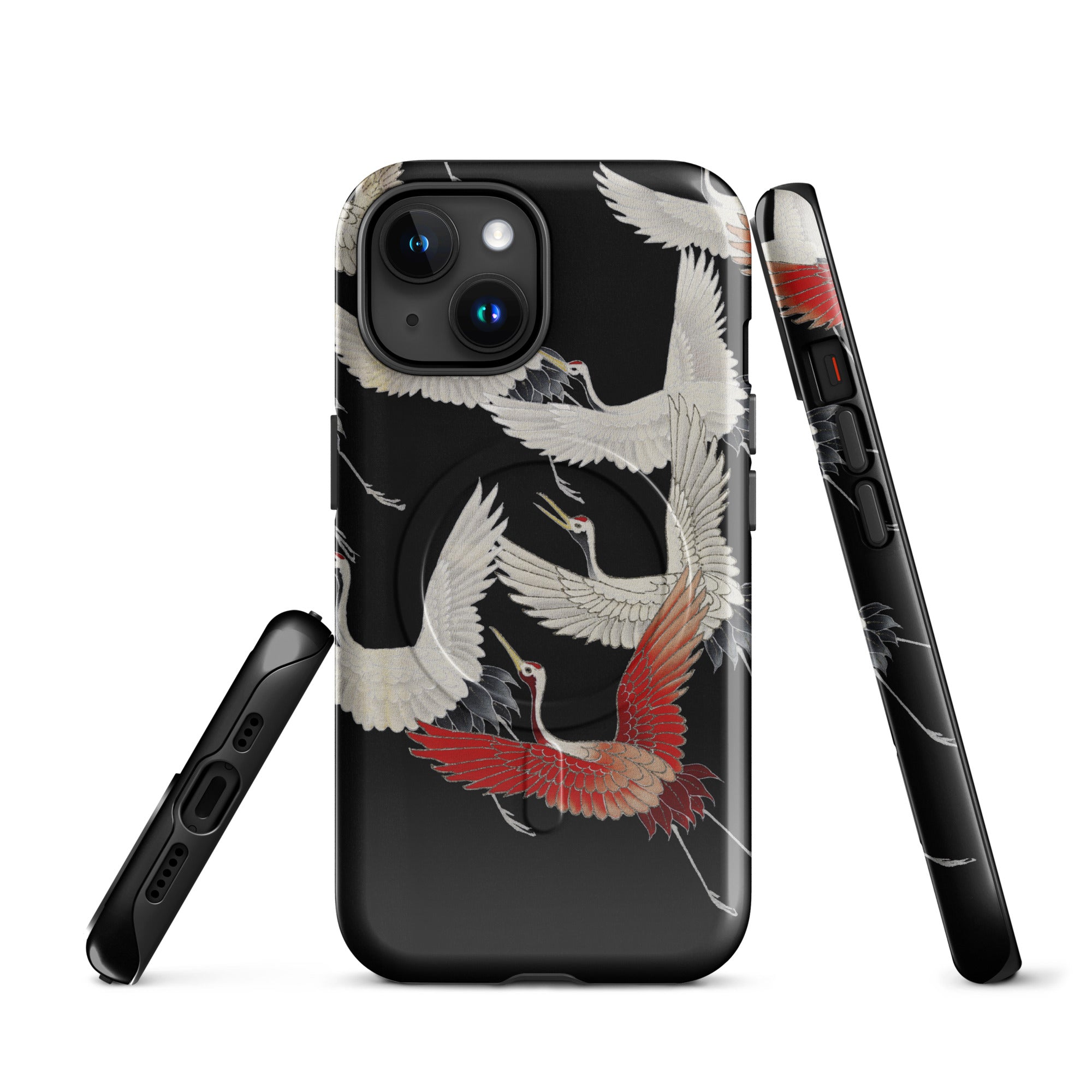 MagSafe® Tough case for iPhone®-Furisode with a Myriad of Flying Cranes