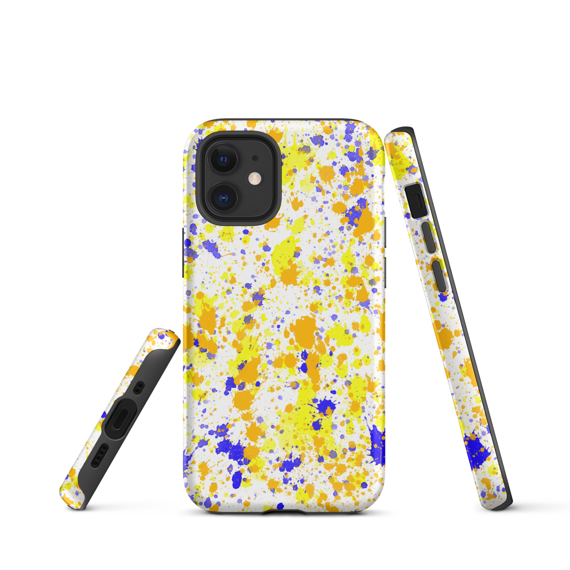 Tough Case for iPhone®- Paint Splatter Yellow