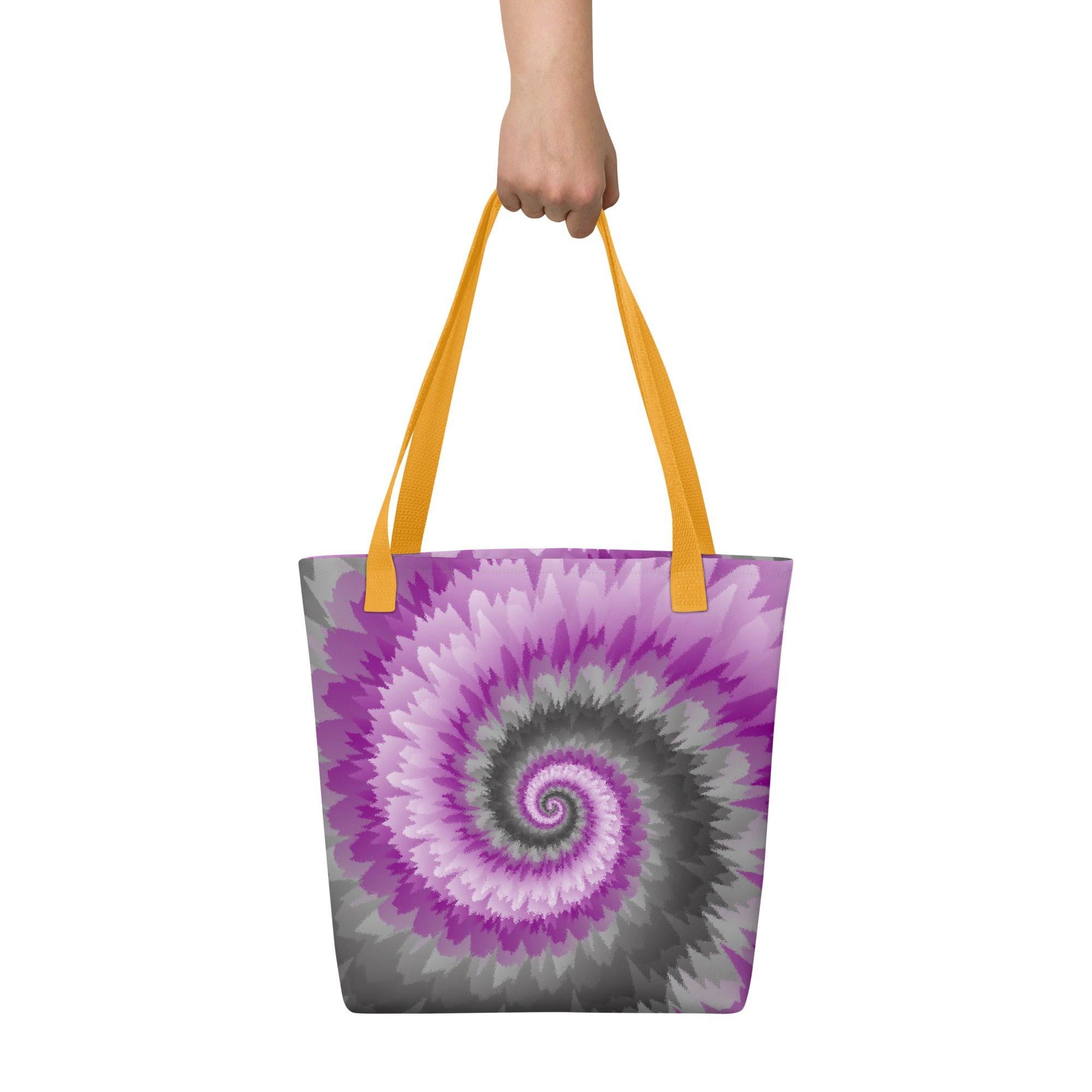 Tote bag-Tie Dye Spiral - Demisexual