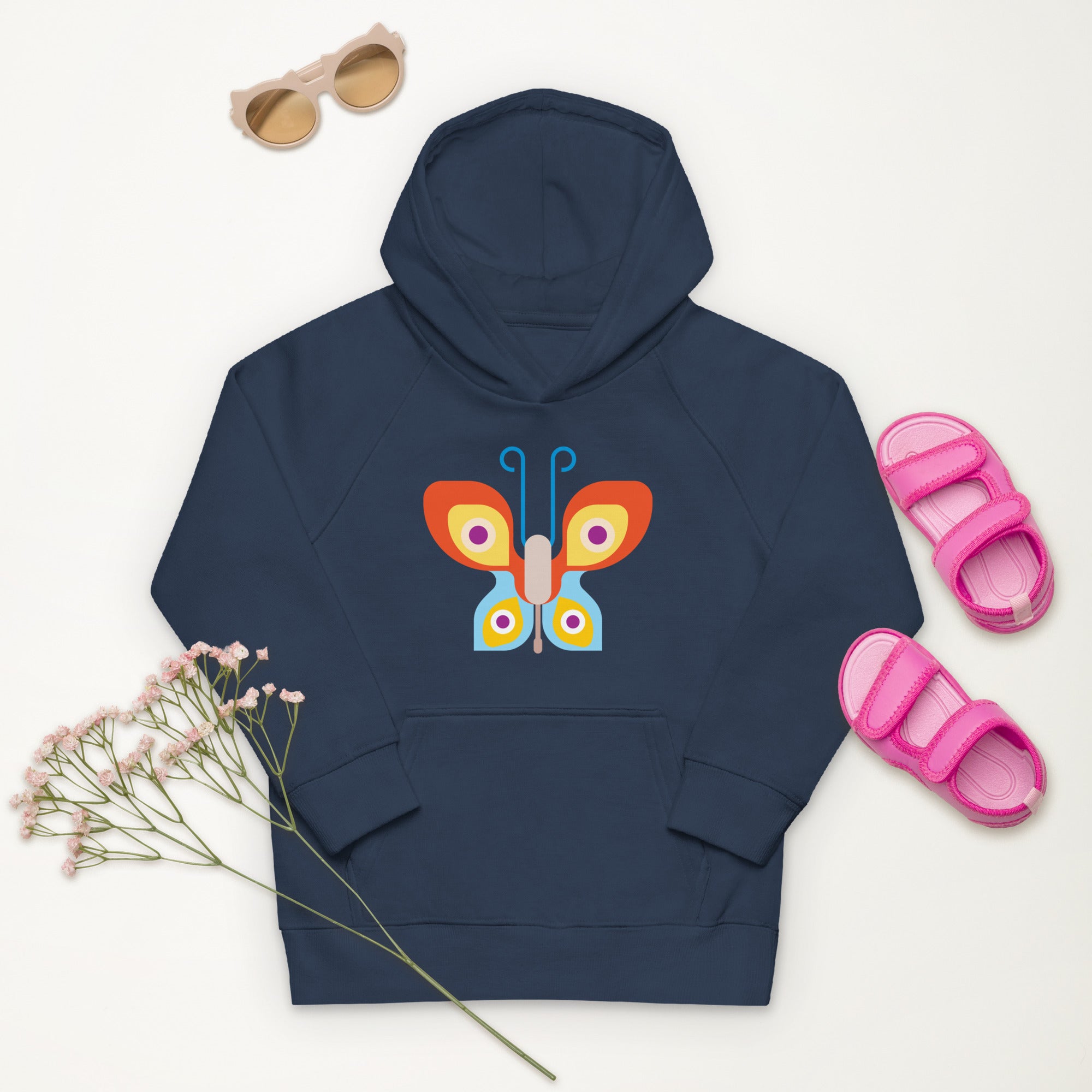 Kids eco hoodie-Butterfly