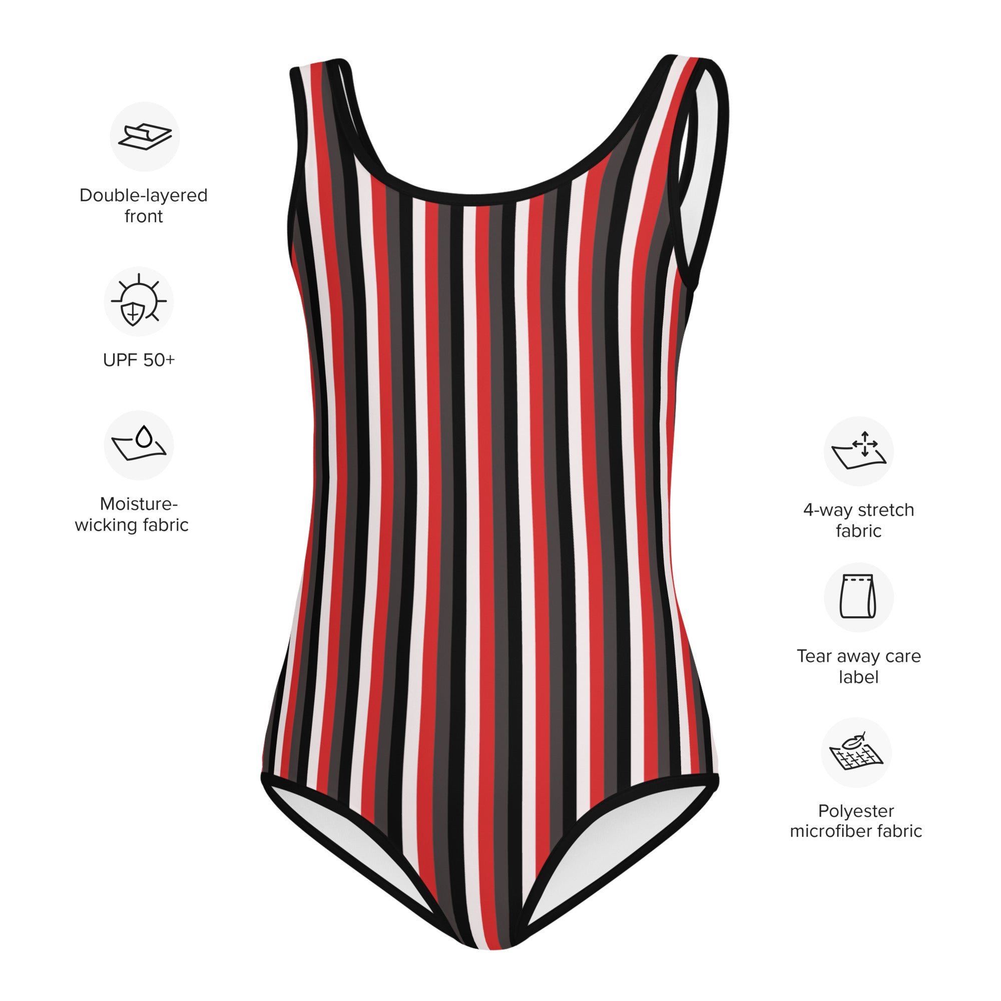 Colorful Striped Kids Swimsuit VIII