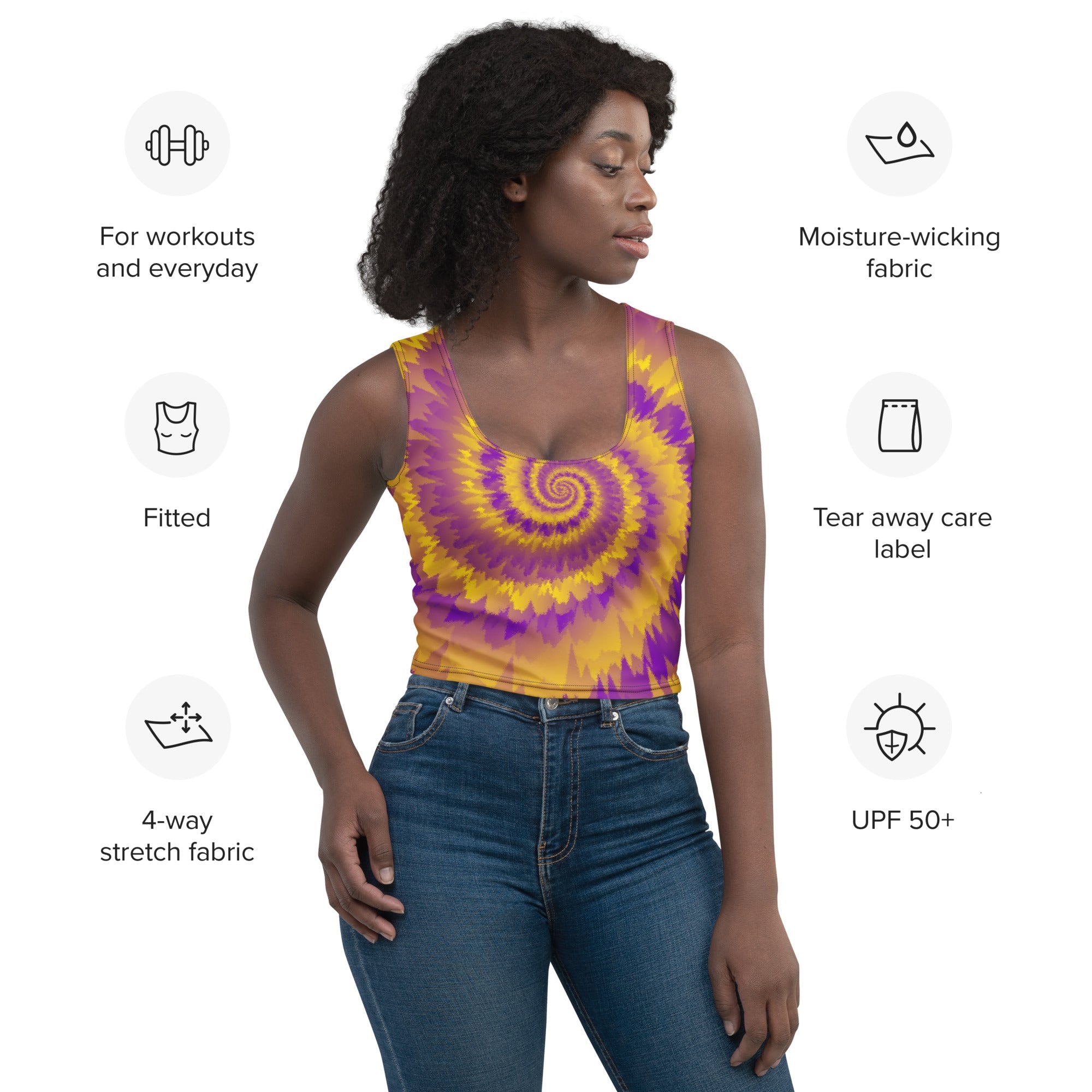 Crop Top-Tie Dye Spiral - Intersex