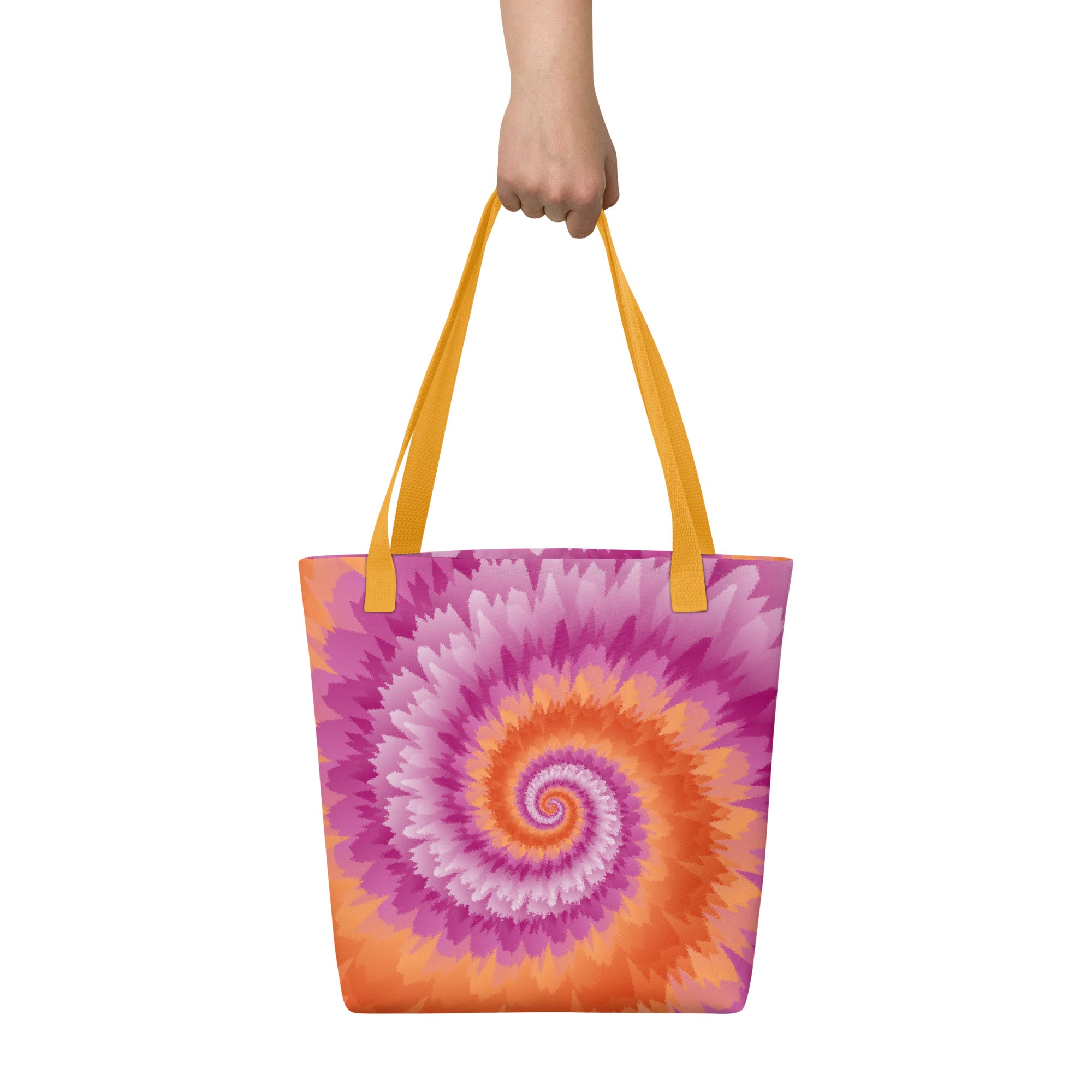 Tote bag-Tie Dye Spiral - Lesbian
