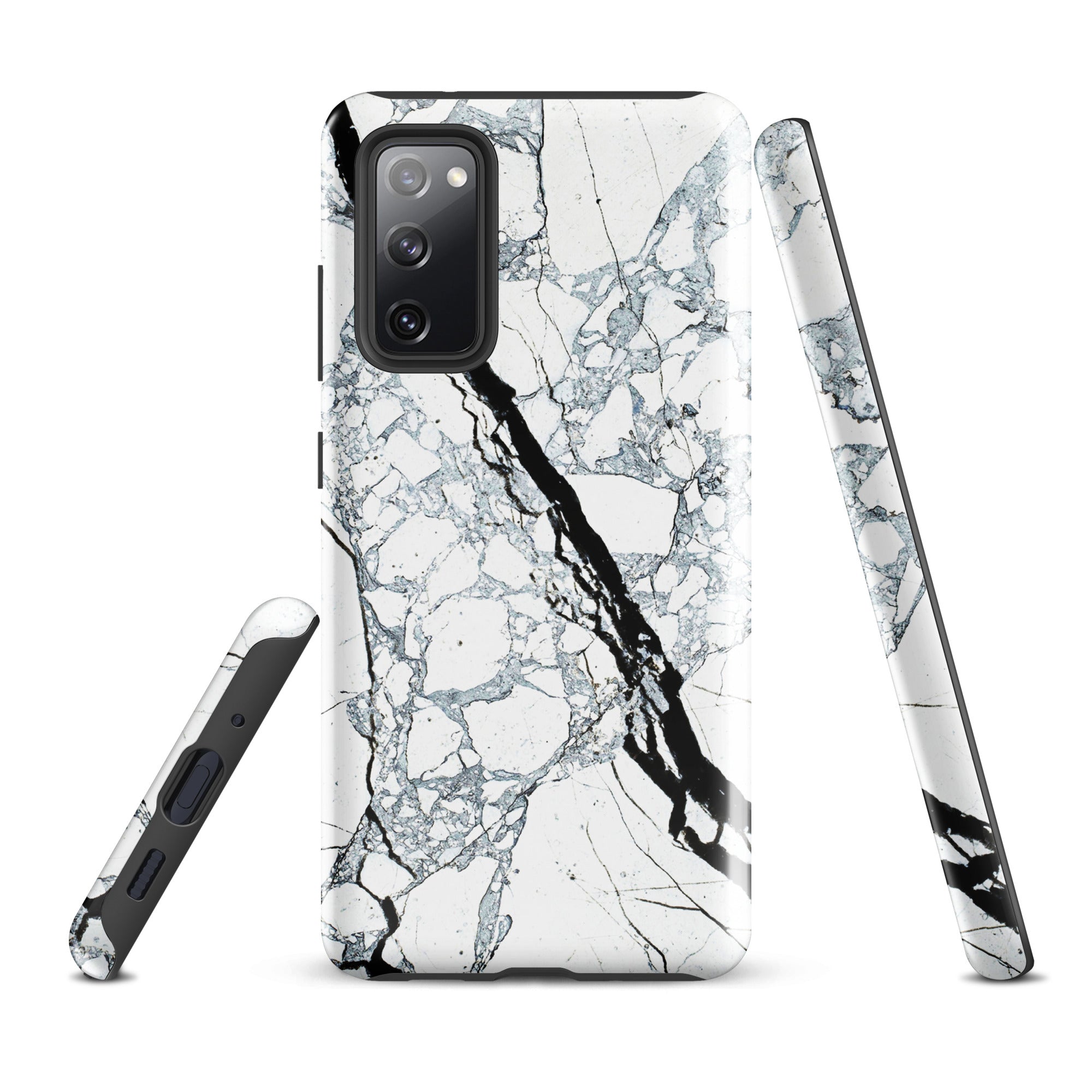 Tough case for Samsung®- Marble Black and White