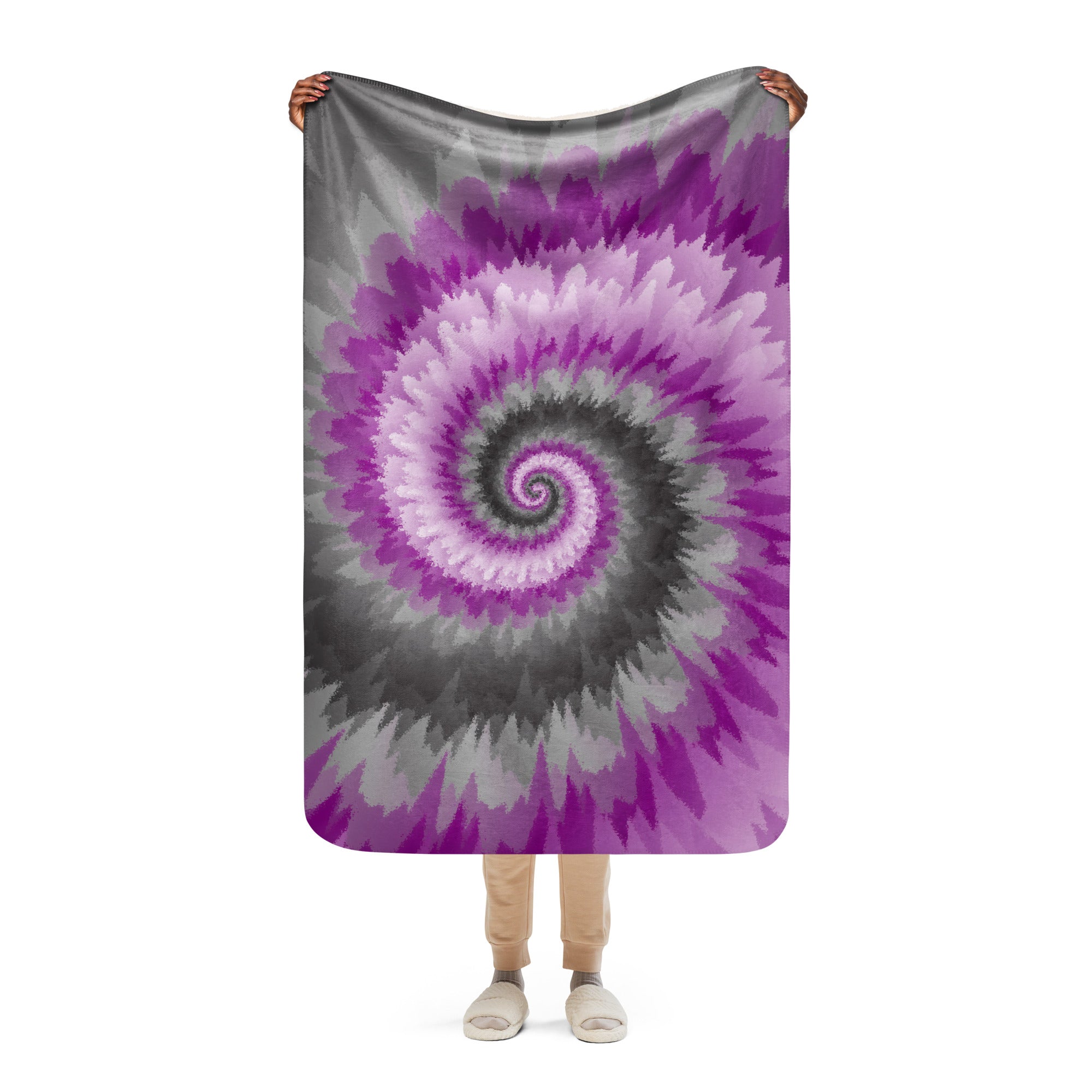 Sherpa blanket- Tie Dye Spiral-Demisexual