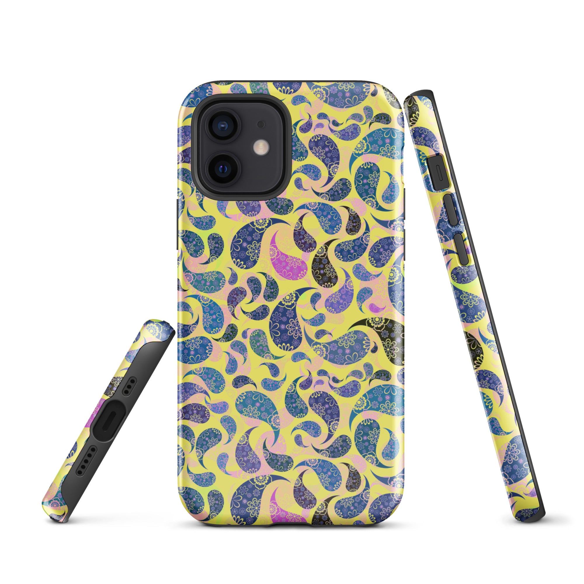 Tough Case for iPhone®- Paisley Dark Yellow
