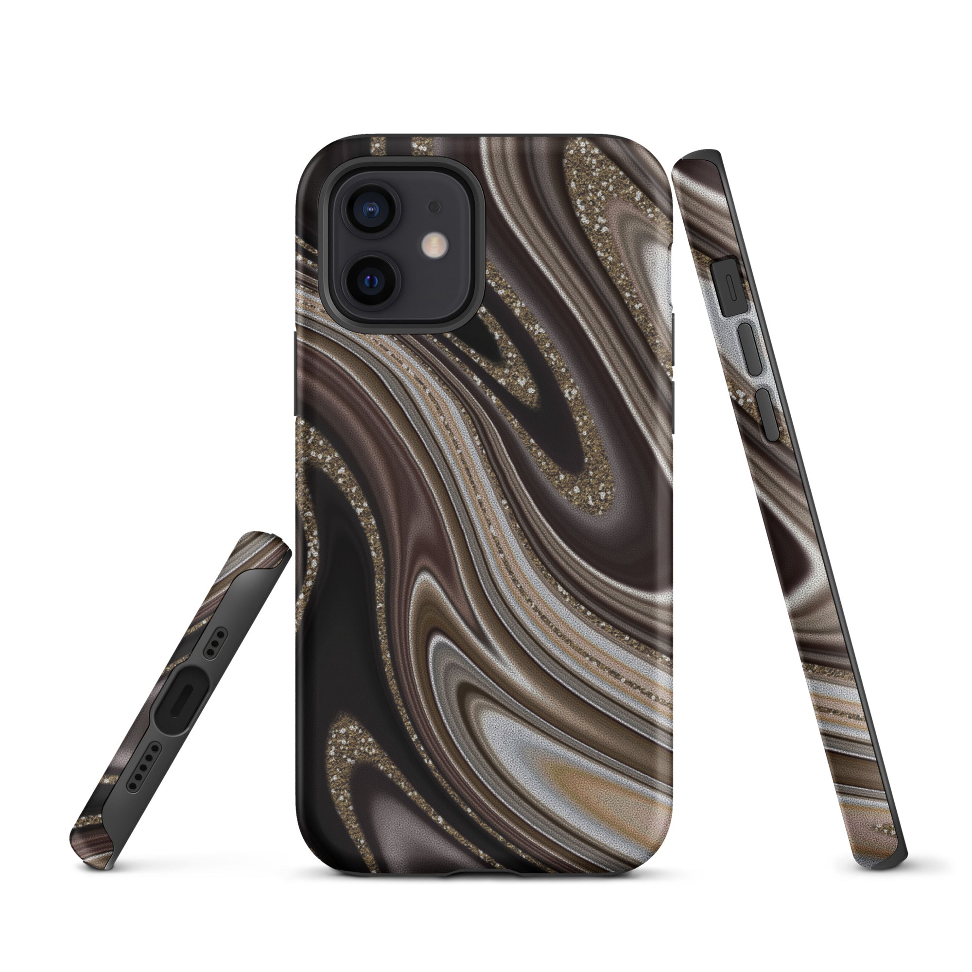 Tough Case for iPhone®- Abstract leather