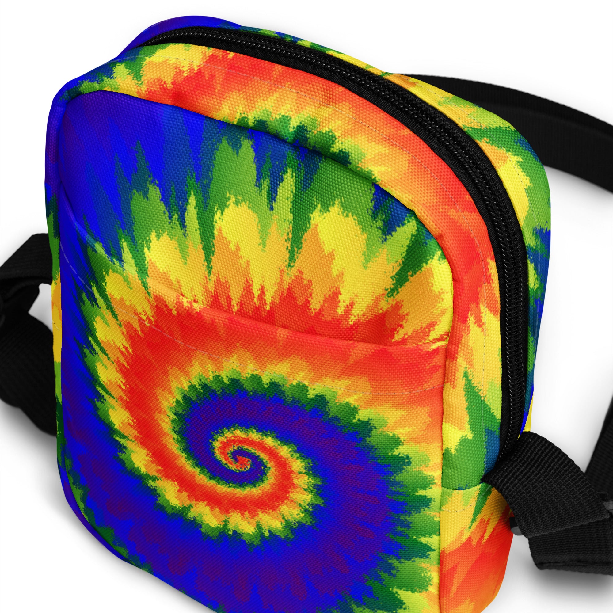 Utility crossbody bag-Tie Dye Spiral - LGBTQ