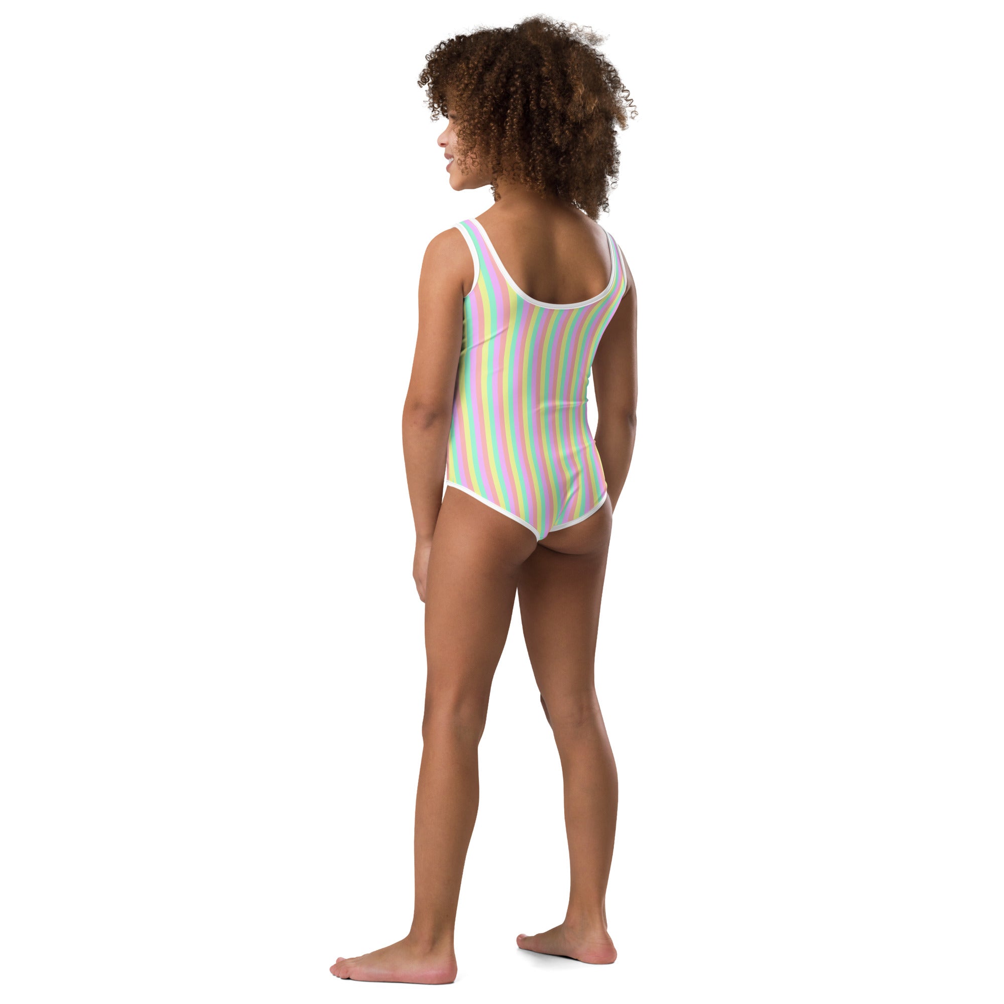 Colorful Striped Kids Swimsuit XII