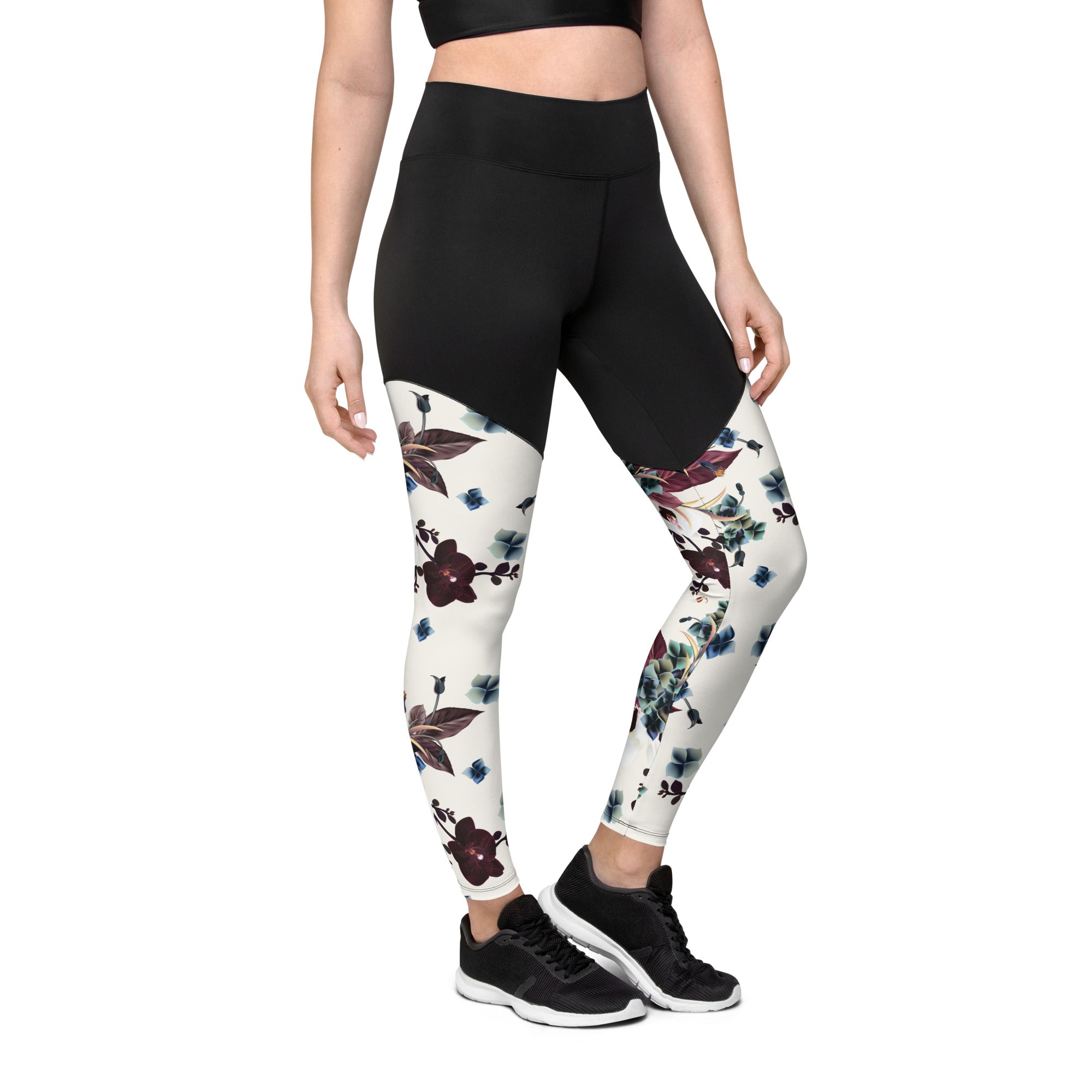 Sports Leggings- Orchids