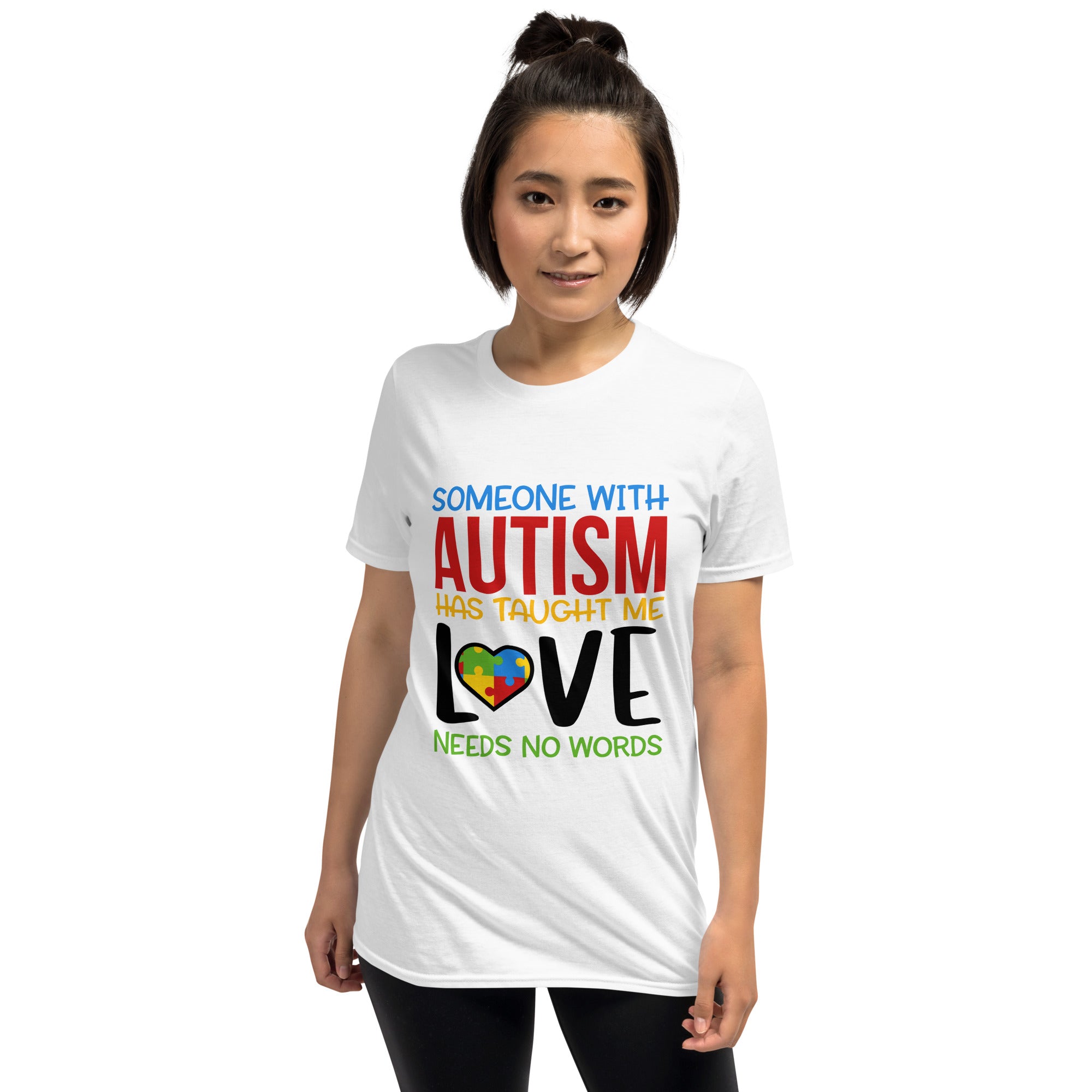 Short-Sleeve Unisex T-Shirt- Someone With Autism