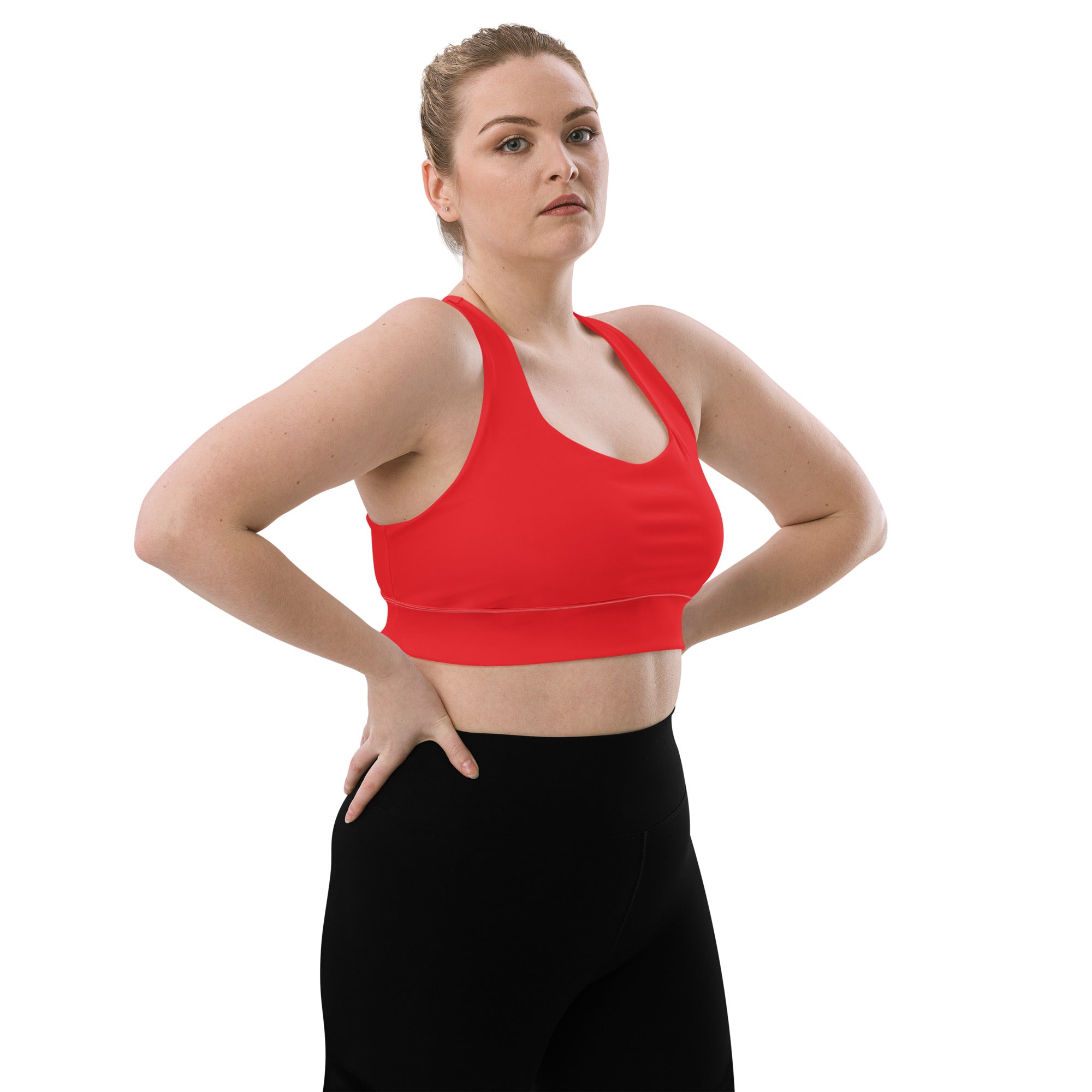 Longline sports bra- Alizarin